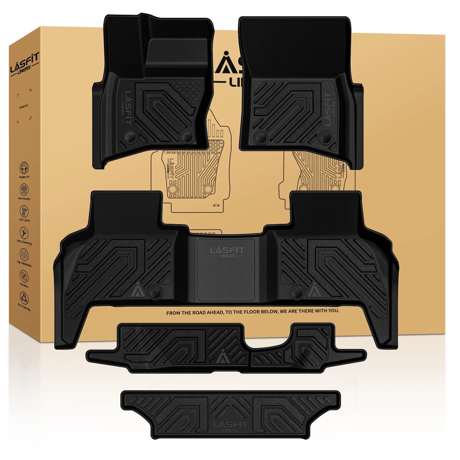 Fit for 2020-2026 Land Rover Defender 110 Floor Mats & Cargo Mat - Image 9