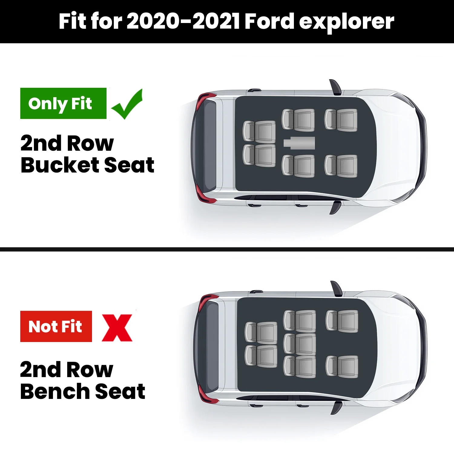 Fit for 2020-2026 Ford Explorer Floor Mats or Seatback & Cargo Mats - Image 2