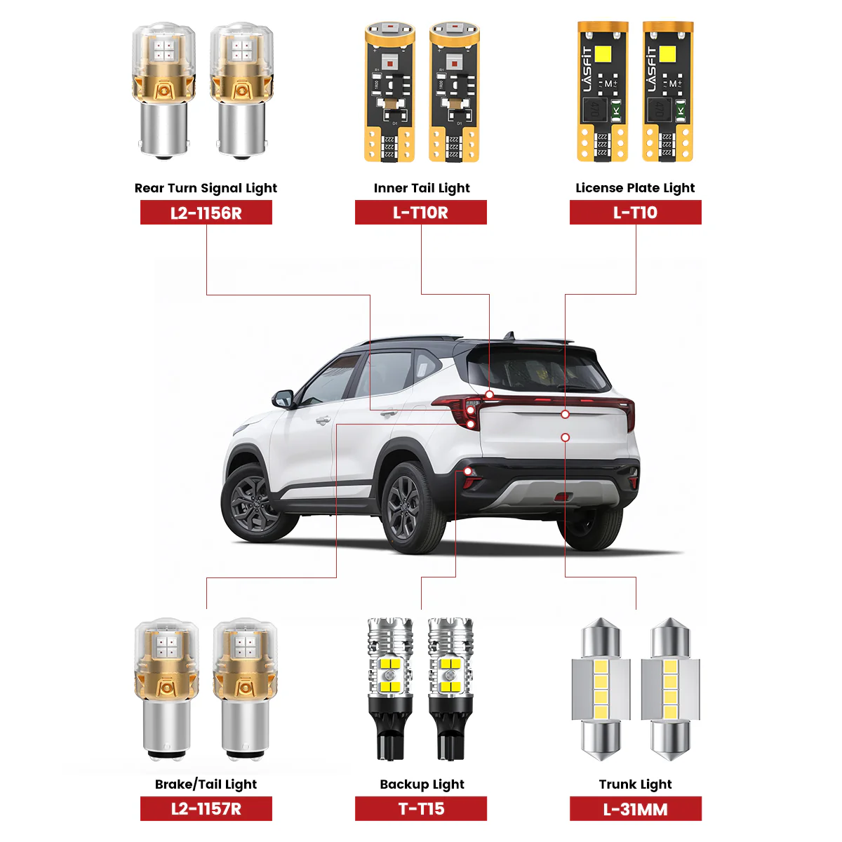 Fit for 2021-2023 Kia Seltos The Brightest LED Bulbs Upgrade | Tested and Verified - Image 2