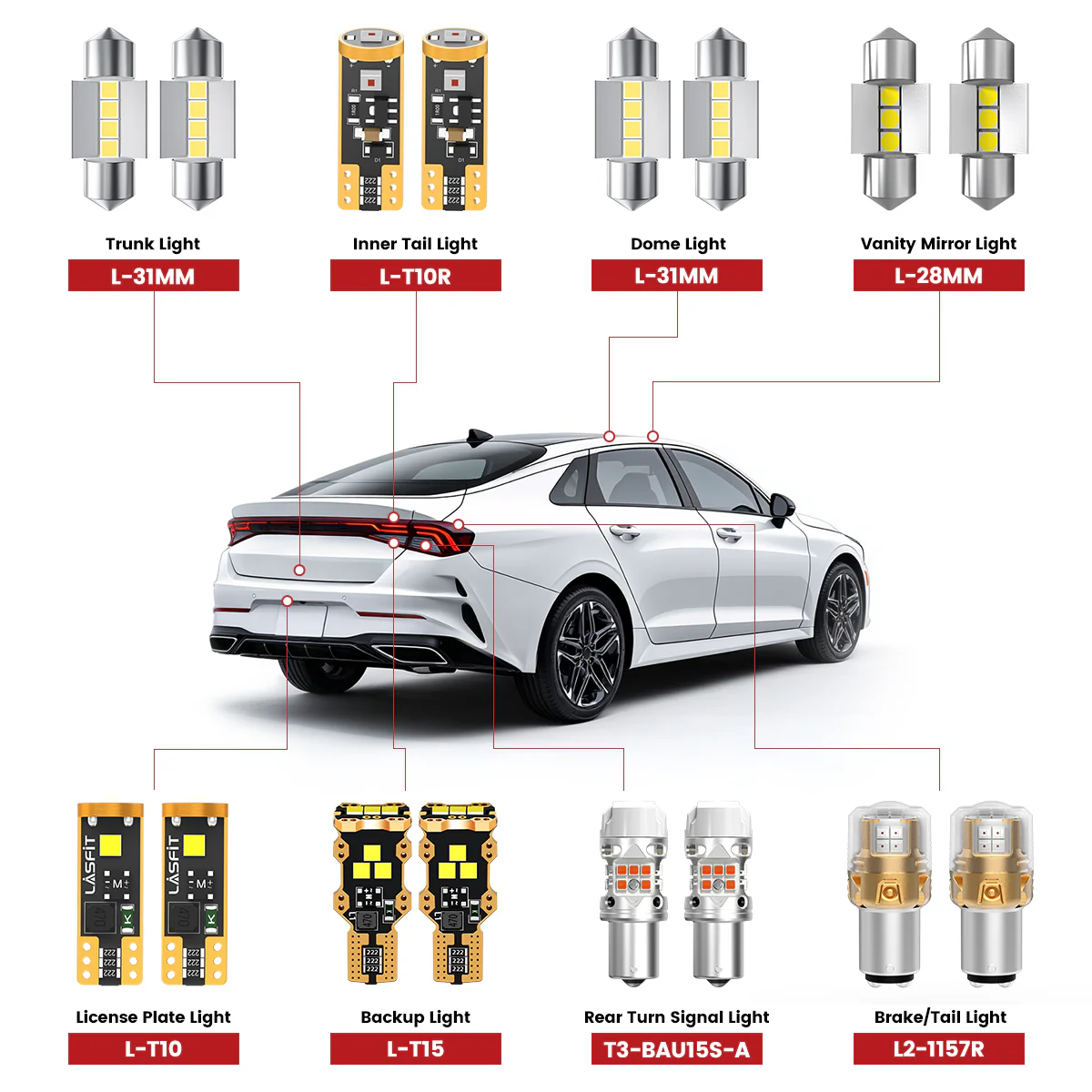 Fit for 2021-2024 Kia K5 LED Exterior Interior Lights Upgrade | Tested and Verified