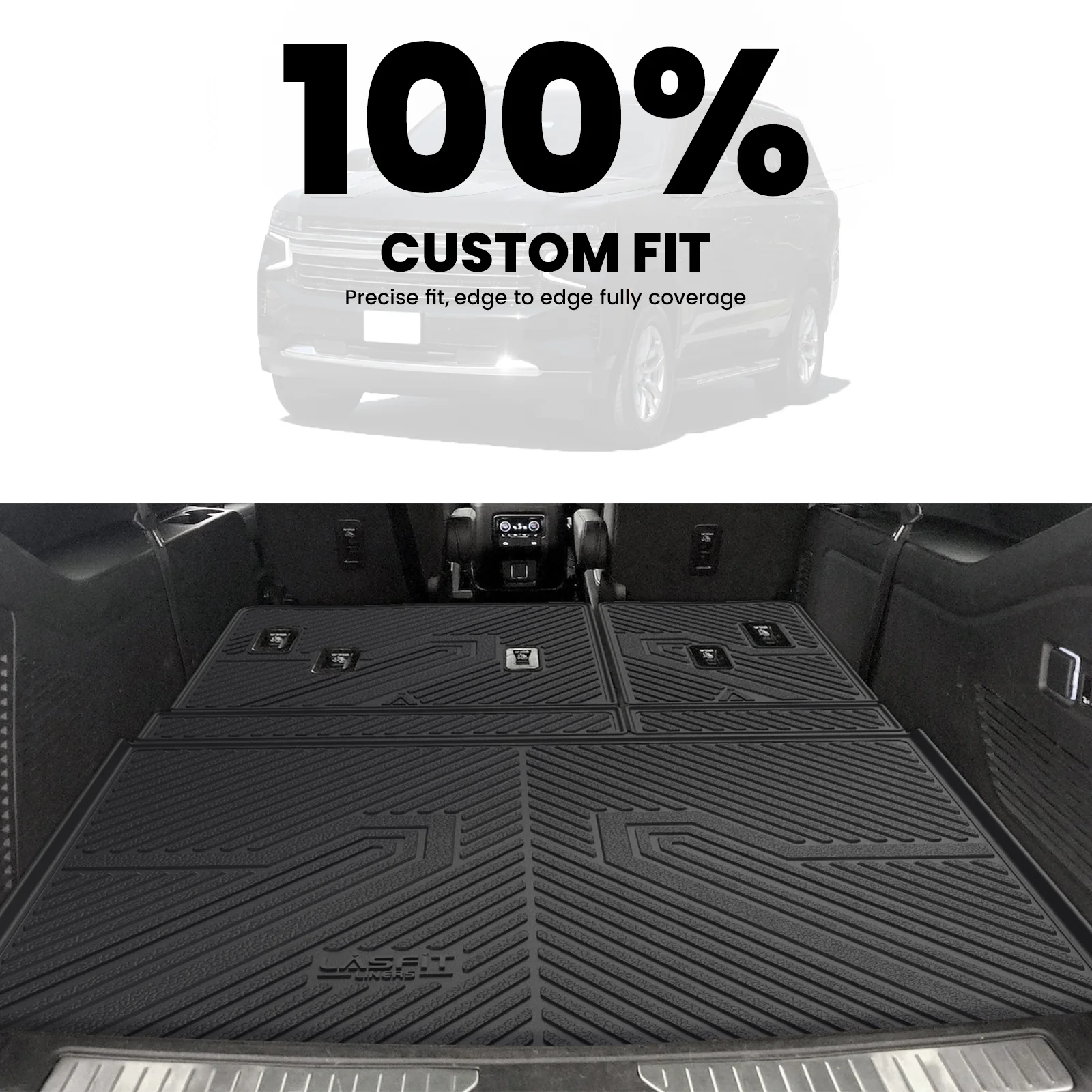 Fit for 2021–2026 GMC Yukon XL Individual Floor Mats or Cargo Mats, Not Fit 9 Seats - Image 10