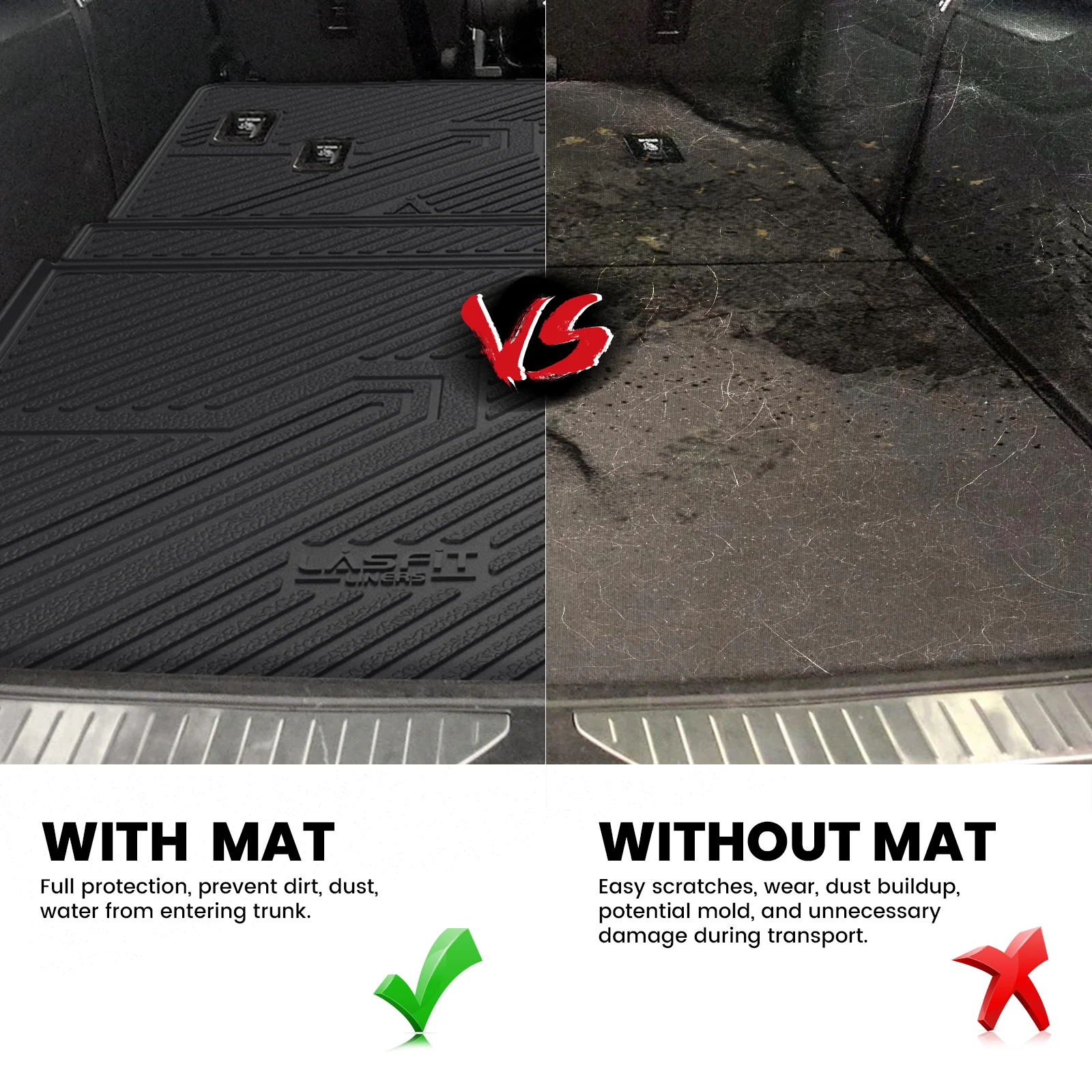 Fit for 2021–2026 GMC Yukon XL Individual Floor Mats or Cargo Mats, Not Fit 9 Seats - Image 14