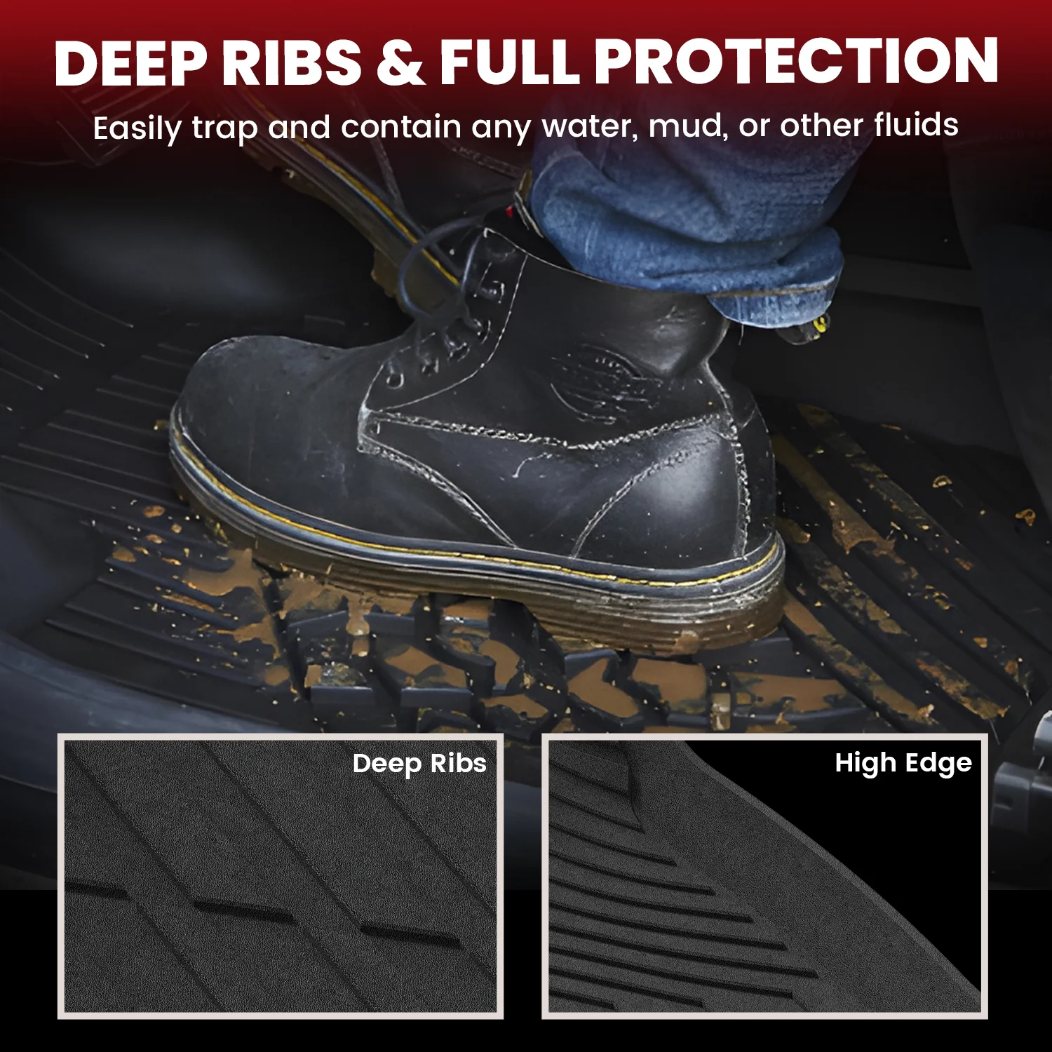 Fit for 2021–2026 GMC Yukon XL Individual Floor Mats or Cargo Mats, Not Fit 9 Seats - Image 4