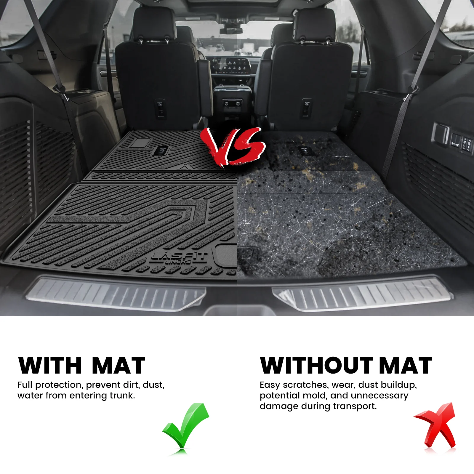 Fit for 2021–2026 Chevrolet Tahoe Individual Floor or Cargo Mats, Not Fit 9 Seats - Image 15