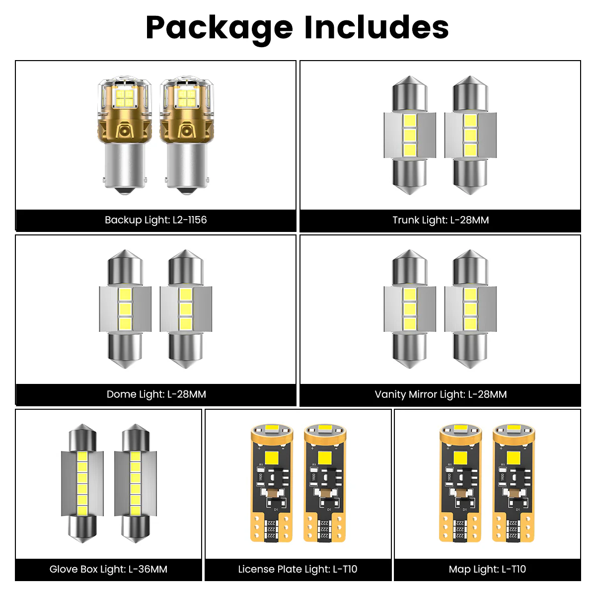 Fit for 2022-2023 Hyundai Kona The Brightest LED Bulbs Upgrade | Tested and Verified - Image 9