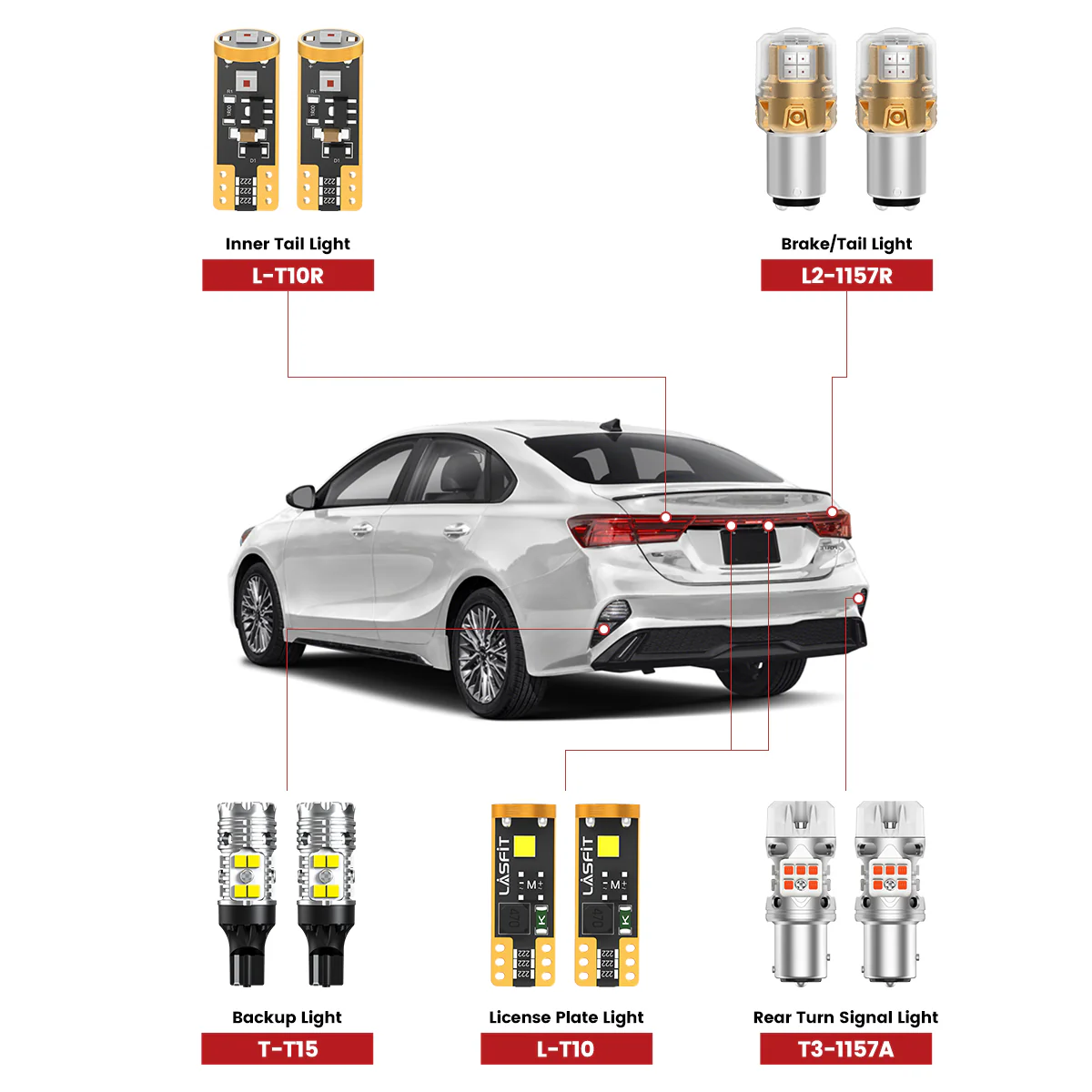 Fit for 2022-2024 Kia Forte The Brightest LED Bulbs Upgrade | Tested and Verified - Image 2