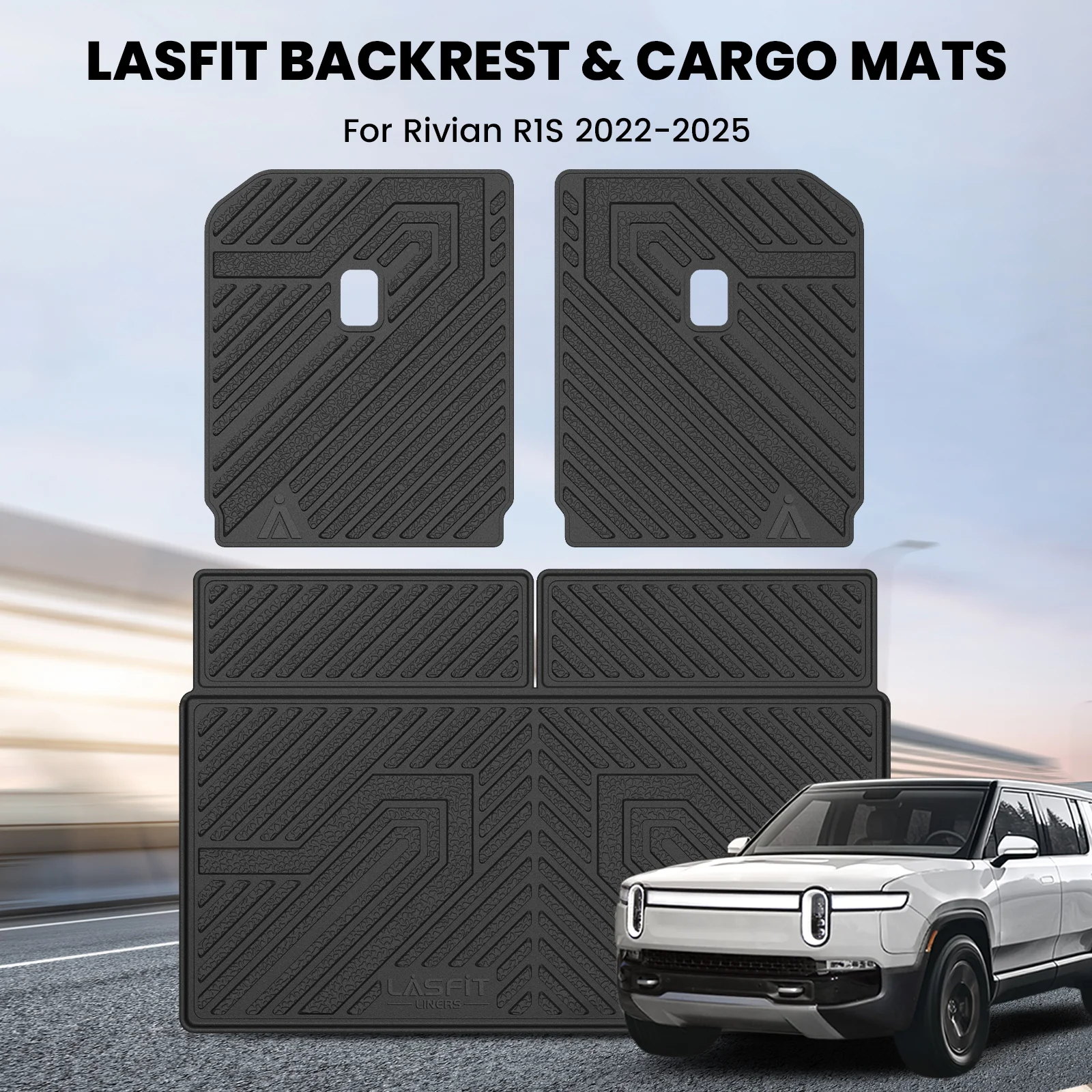 Fit for 2022-2024 Rivian R1S Floor Mats or Seatback & Cargo Mats - Image 22