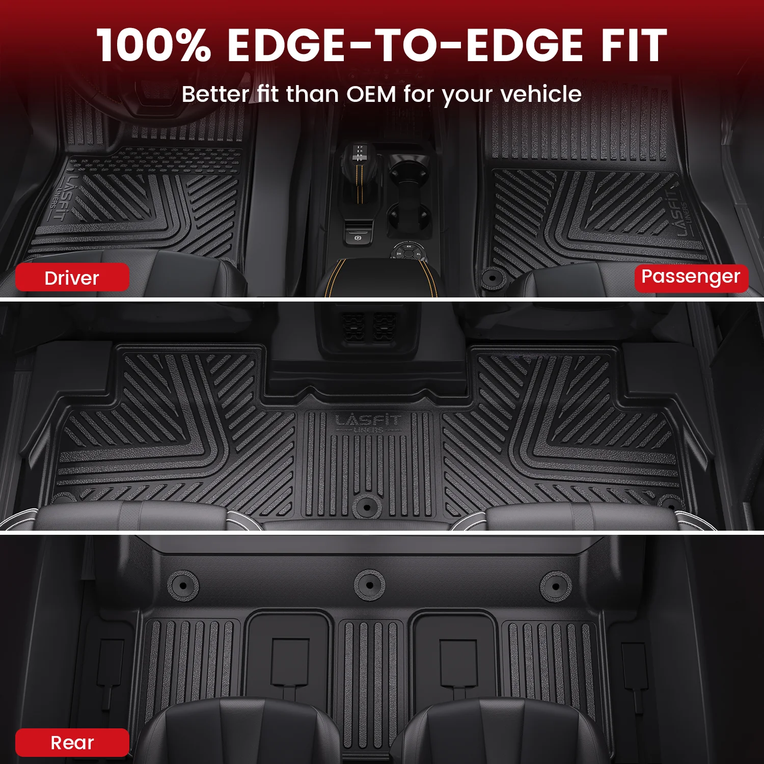 Fit for 2022-2024 Rivian R1S Floor Mats or Seatback & Cargo Mats - Image 4