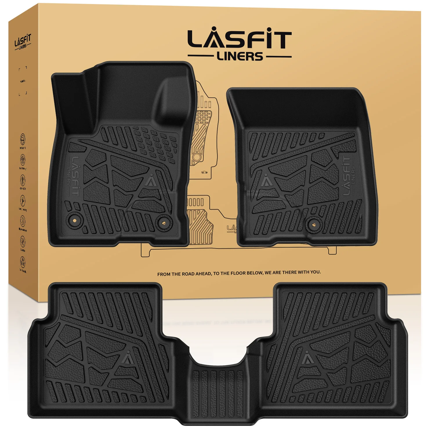 Fit for 2022-2026 Ford Maverick All-Weather TPE Floor Mats - Image 15