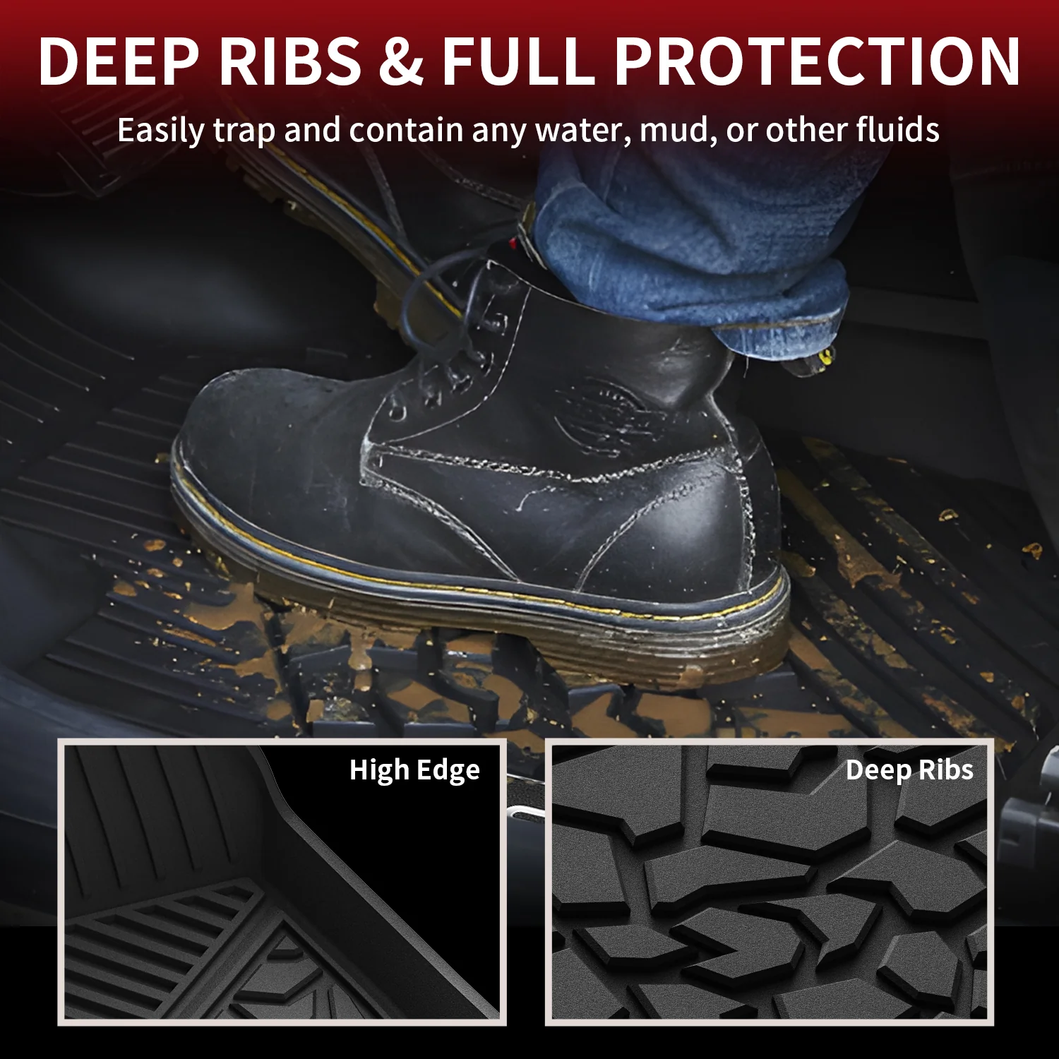 Fit for 2022-2026 Ford Maverick All-Weather TPE Floor Mats - Image 2