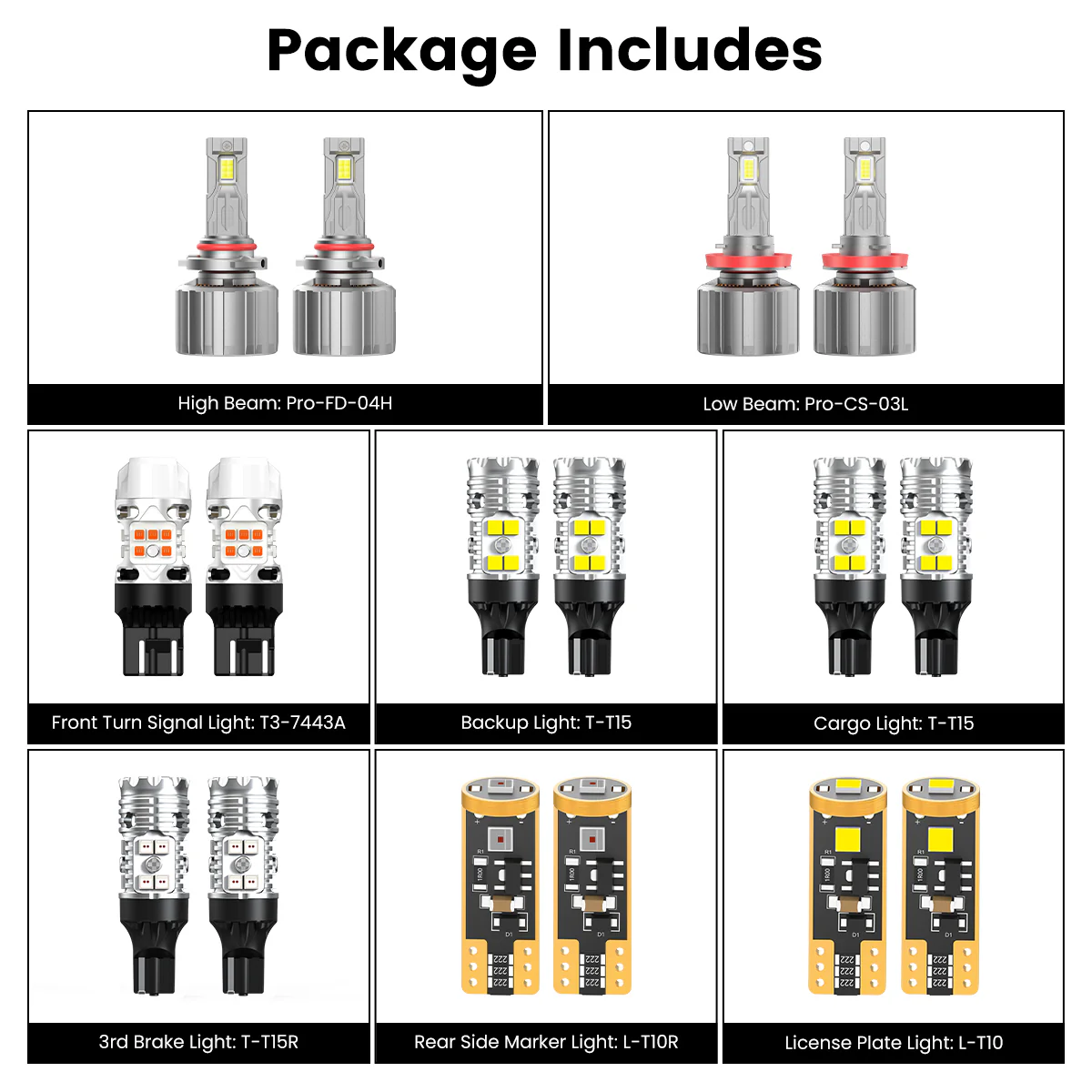 Custom Engineered for 2022 Chevrolet Silverado 1500 LED Bulbs Upgrade - Image 6