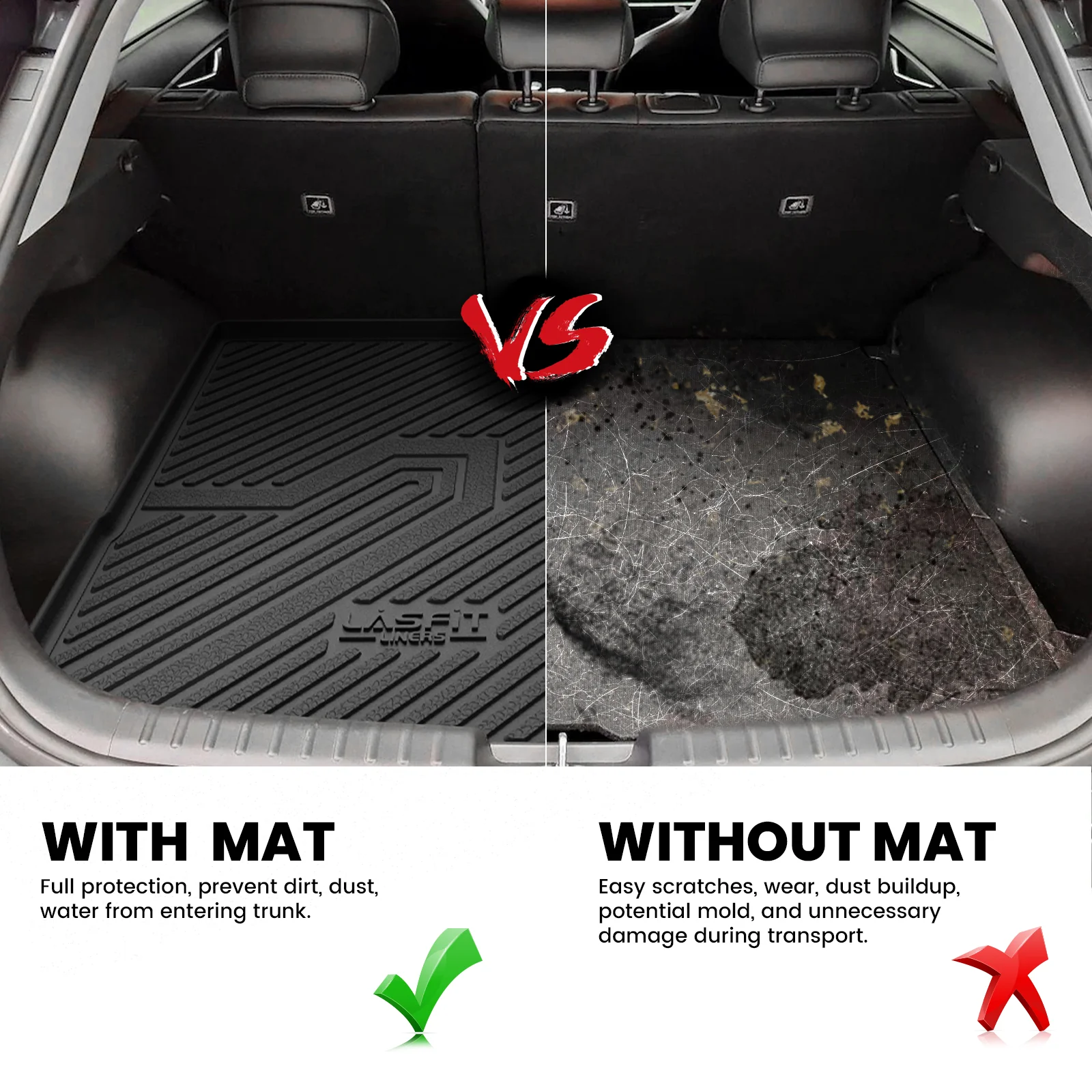 Fit for 2023-2026 Kia Niro EV Floor Mats or Cargo Mat, Not Fit PHEV or Without Optional Dual Level Cargo Board - Image 13