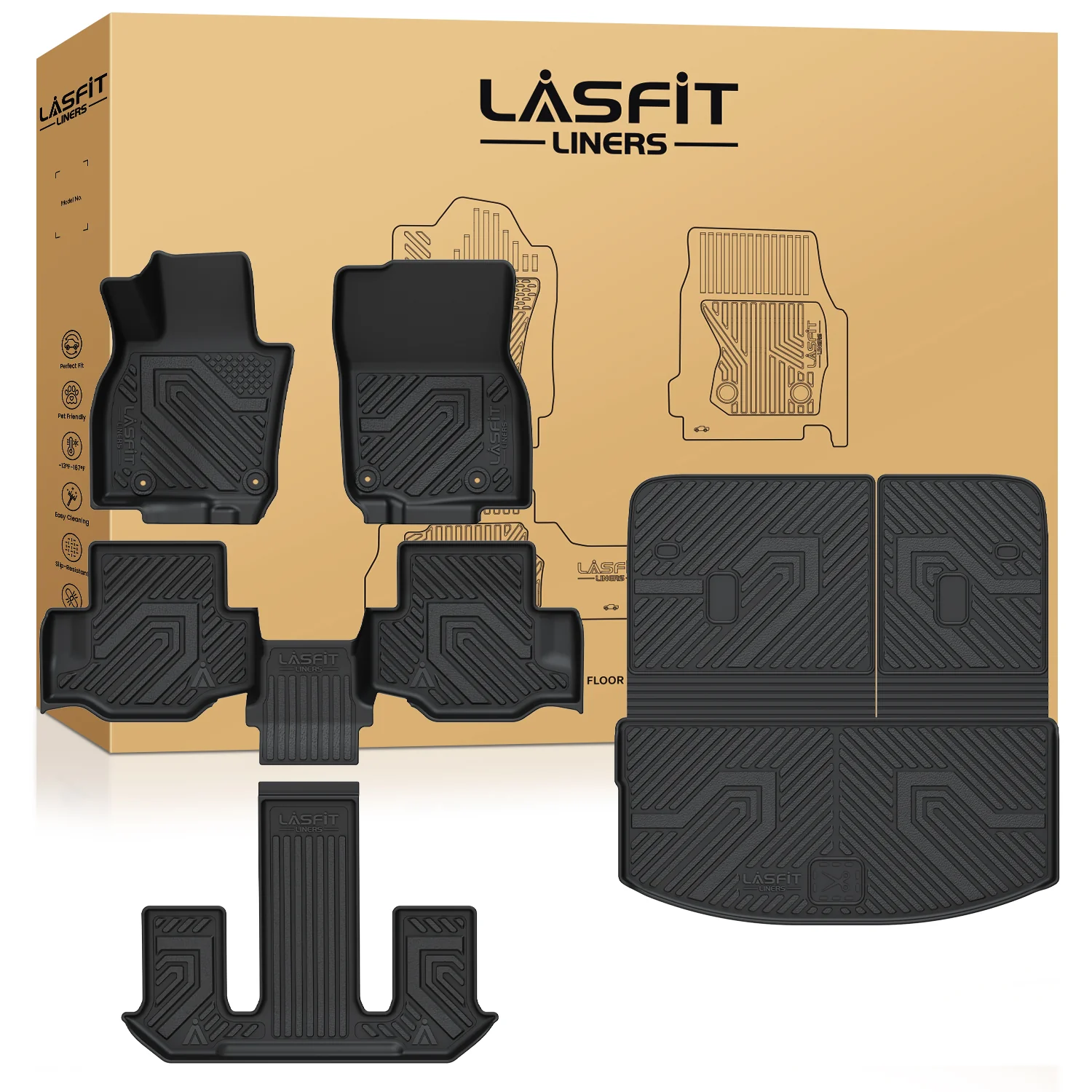 Fit for 2024-2026 Mazda CX-90 (Include CX-90 PHEV) Floor Mats or Cargo & Seatback Mat - Image 10
