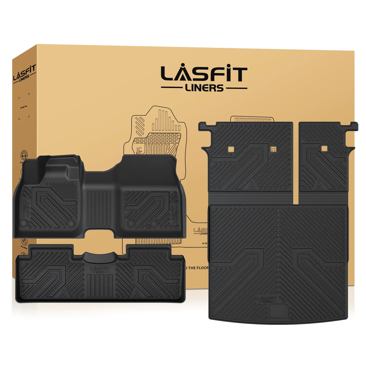 Fit for 2023-2025 Nissan Ariya 1st & 2nd Floor Mats & Cargo & Seatback Mats - Image 8