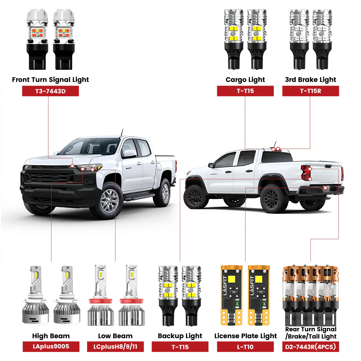 Fit for 2023-2026 Chevrolet Colorado LED Bulbs Upgrade | Tested and Verified