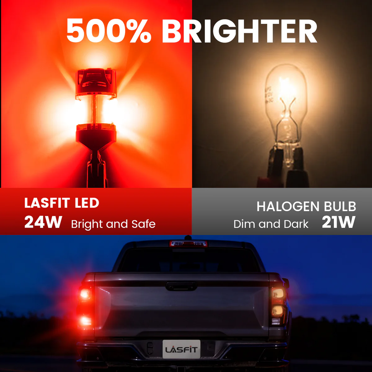Red 7440 CanBus-Ready Rear Turn Signal Light Brake Light Tail Light LED Bulbs | D2 Series - Image 4