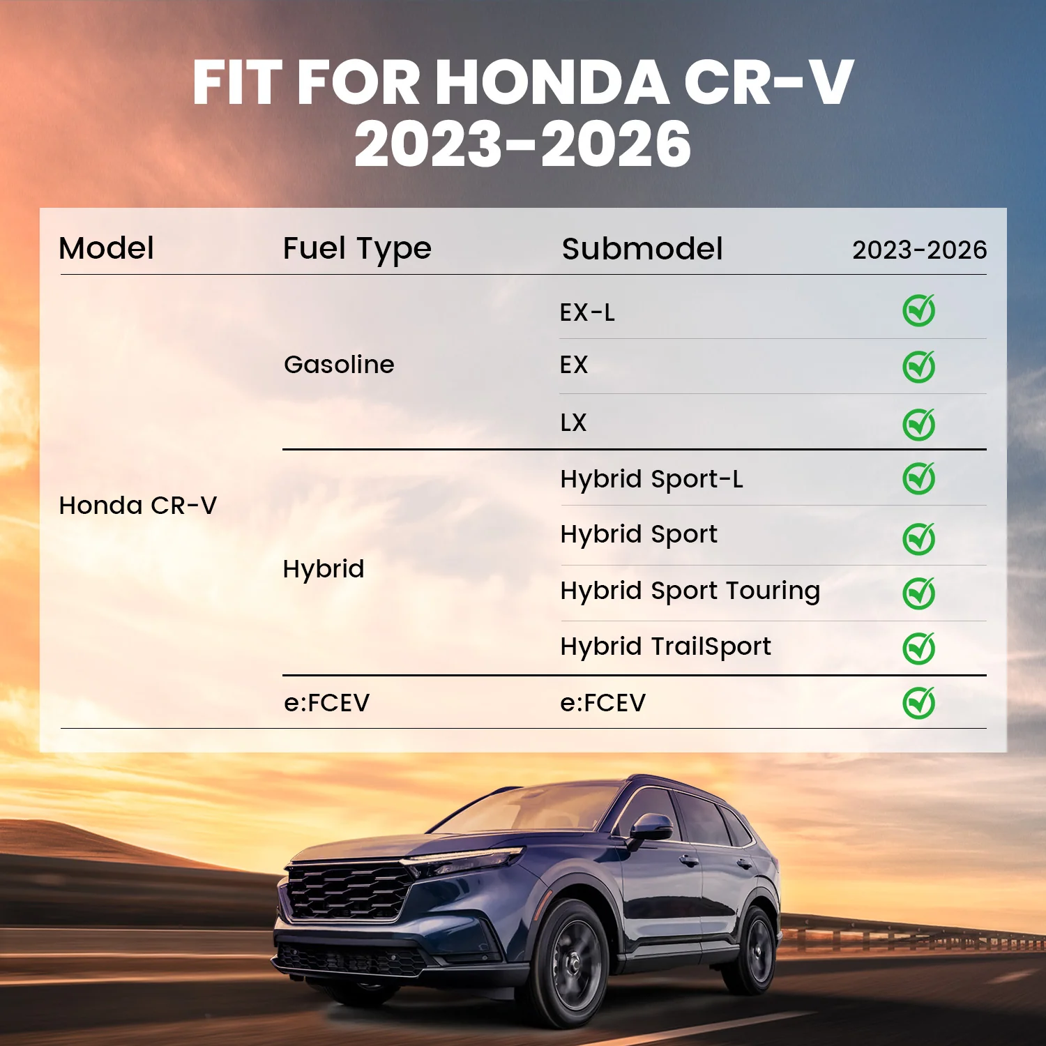 Fit for 2023-2026 Honda CR-V (Include FCEV & CRV Hybrid) Floor Mats or Cargo Mat - Image 12