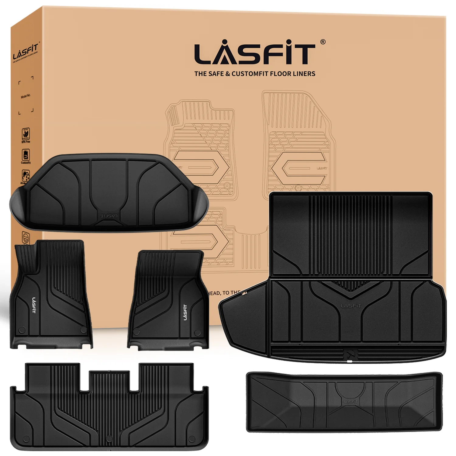 Fit for 2021-2024 Tesla Model S Custom Floor Mats or Frunk & Trunk Well & Cargo Mats - Image 10