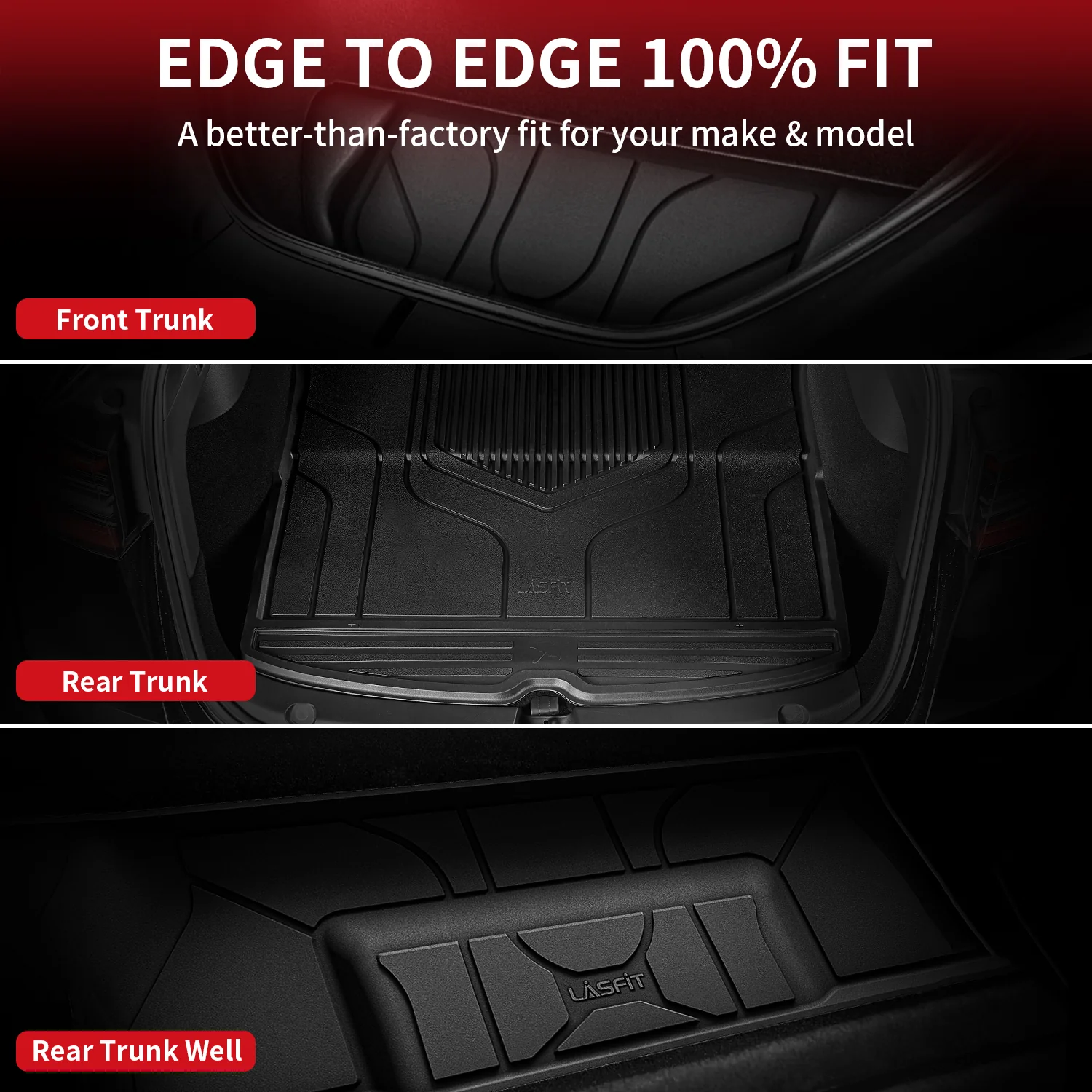 Fit for 2021-2024 Tesla Model S Custom Floor Mats or Frunk & Trunk Well & Cargo Mats - Image 15