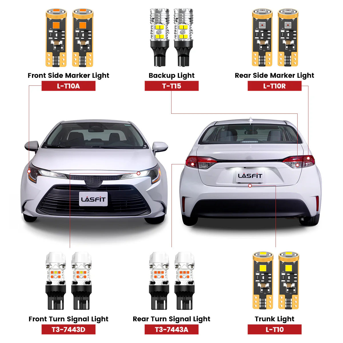 Fit for 2023-2026 Toyota Corolla 7443 921 168 LED Exterior Interior Lights