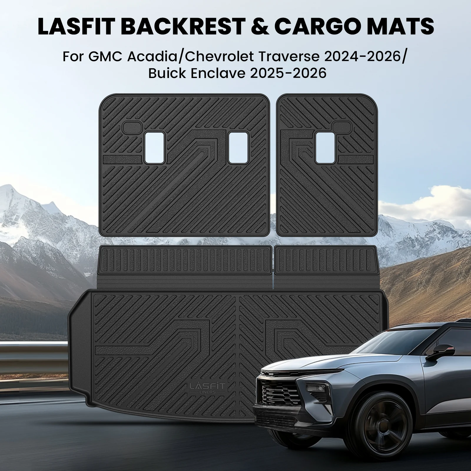 Fit for 2024-2026 Chevrolet Traverse Floor Mats or 3rd Row Seatback & Cargo Mats - Image 13