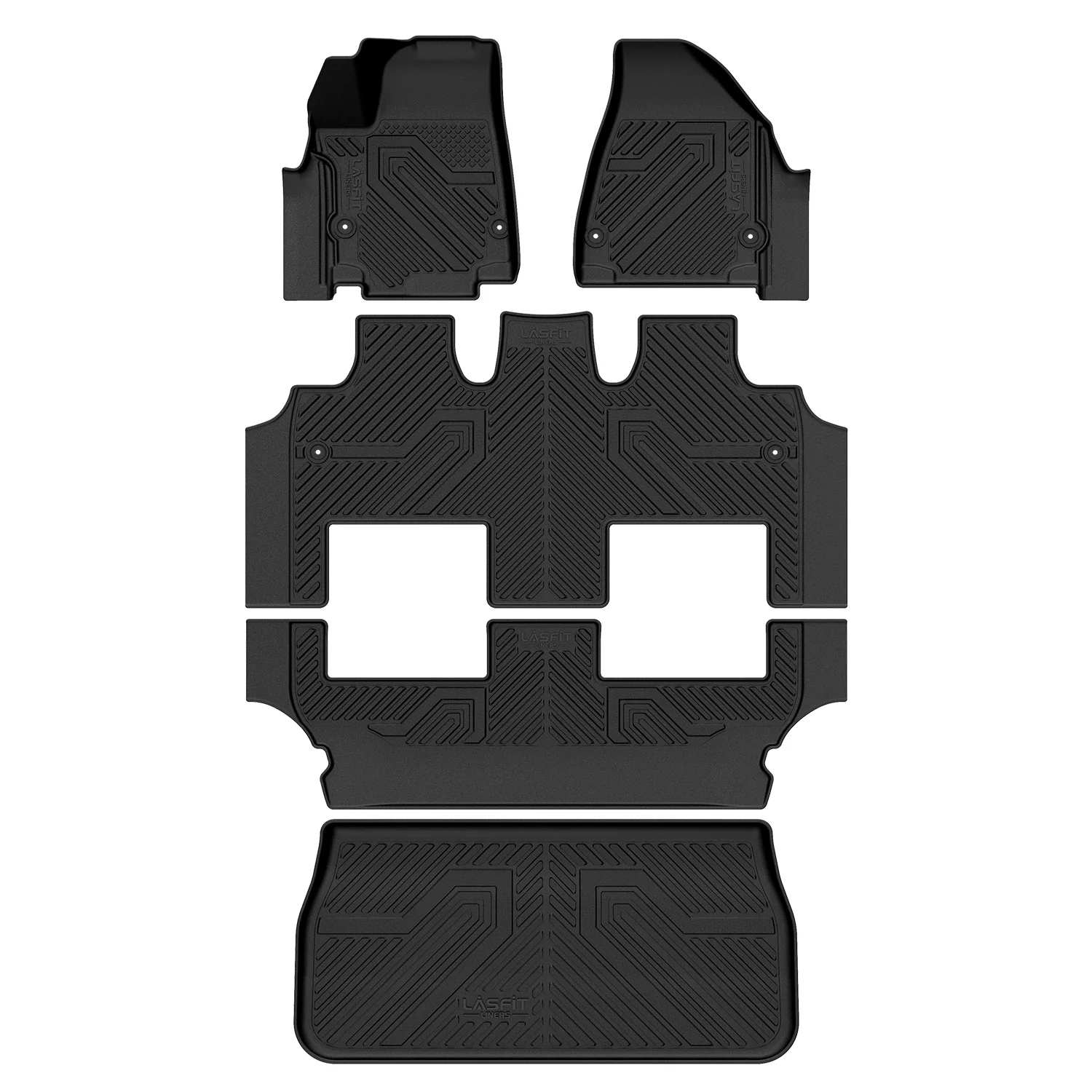 Fit for 2017-2026 Chrysler Pacifica 1st & 2nd & 3rd Row & Cargo Mats, Fit Hybrid Not Fit Gas, Not fit Sto-n-Go seating, Not Fit Pinnacle trim - Image 8