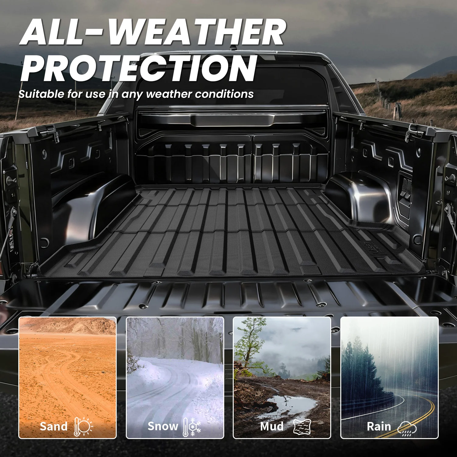 Fit for 2024-2026 Chevrolet Silverado EV 5.9FT Bed Mat - Image 4