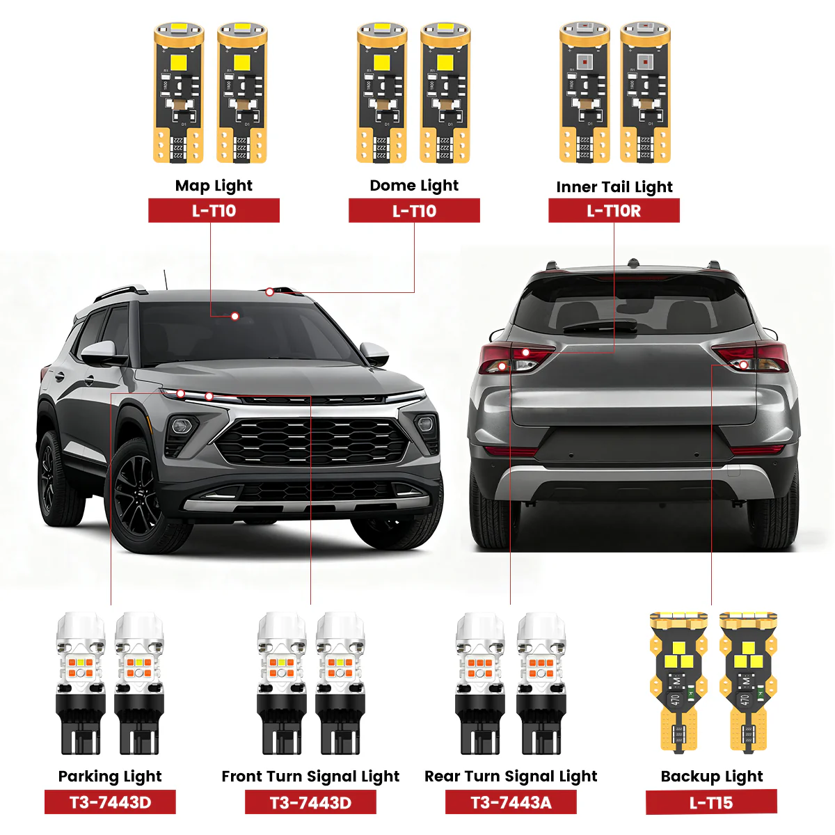 Fit for 2024-2026 Chevrolet Trailblazer LED Bulbs Upgrade | Tested and Verified