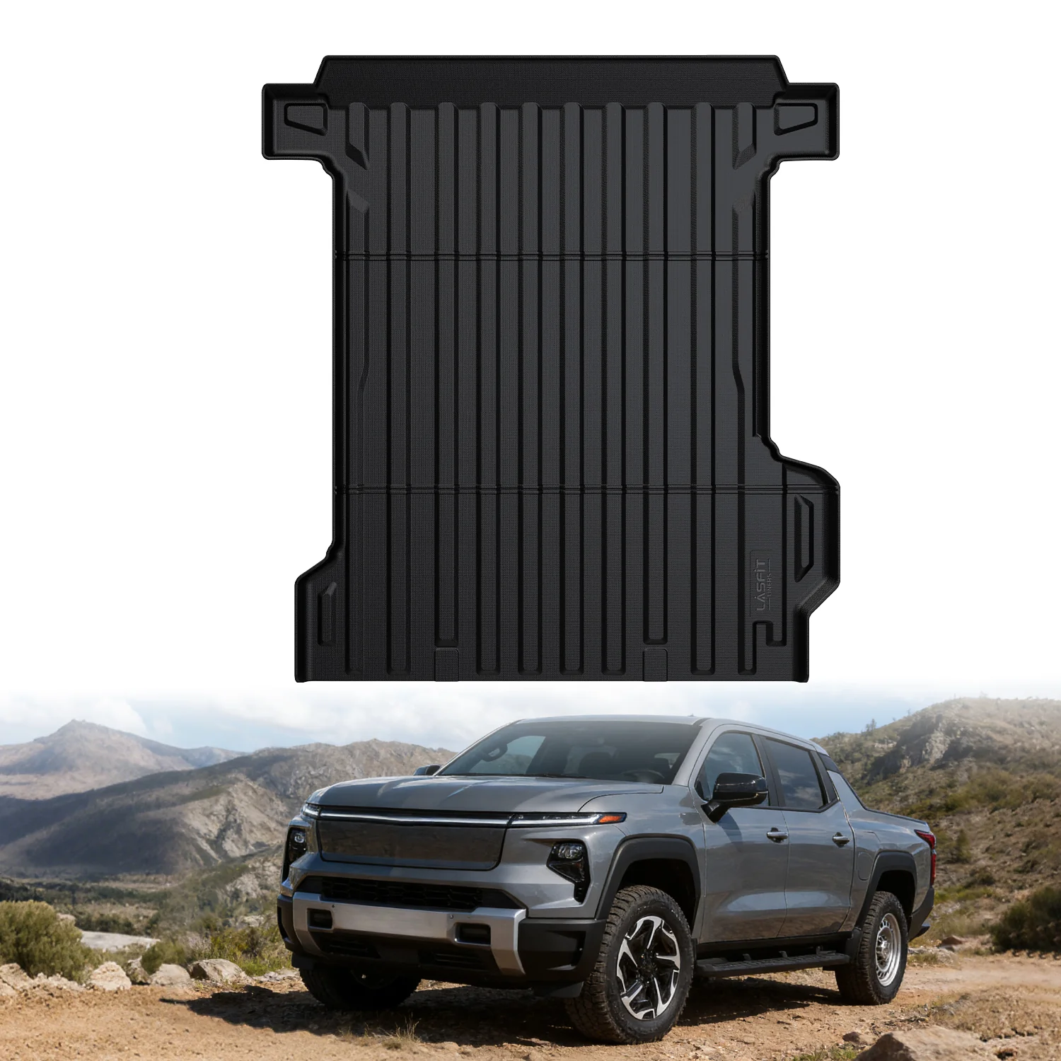 Fit for 2024-2026 GMC Sierra EV 5.9FT Bed Mat, Fit With Multi-Flex Midgate Only - Image 2