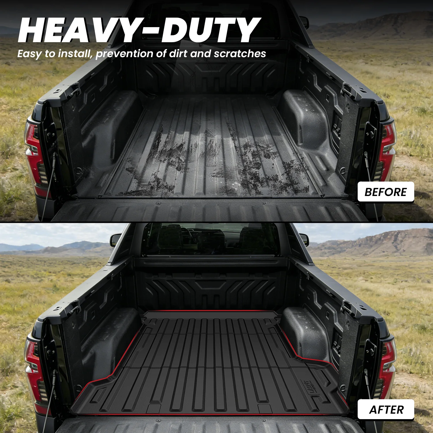 Fit for 2024-2026 GMC Sierra EV 5.9FT Bed Mat, Fit With Multi-Flex Midgate Only - Image 5