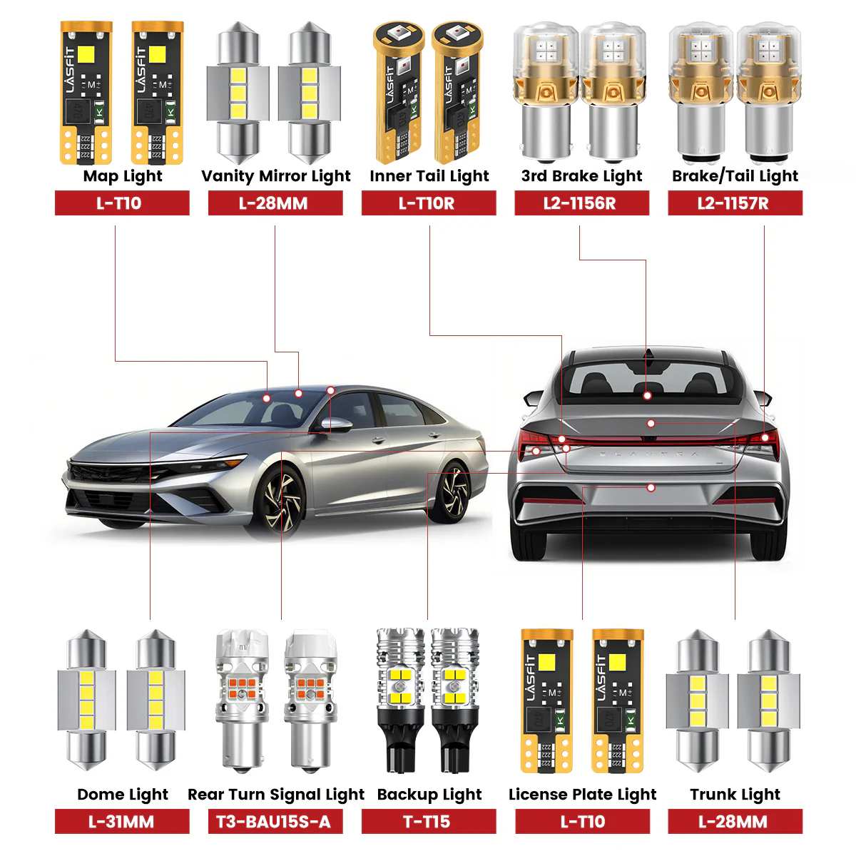 Fit for 2024-2026 Hyundai Elantra LED Exterior Interior Lights Upgrade | Tested and Verified