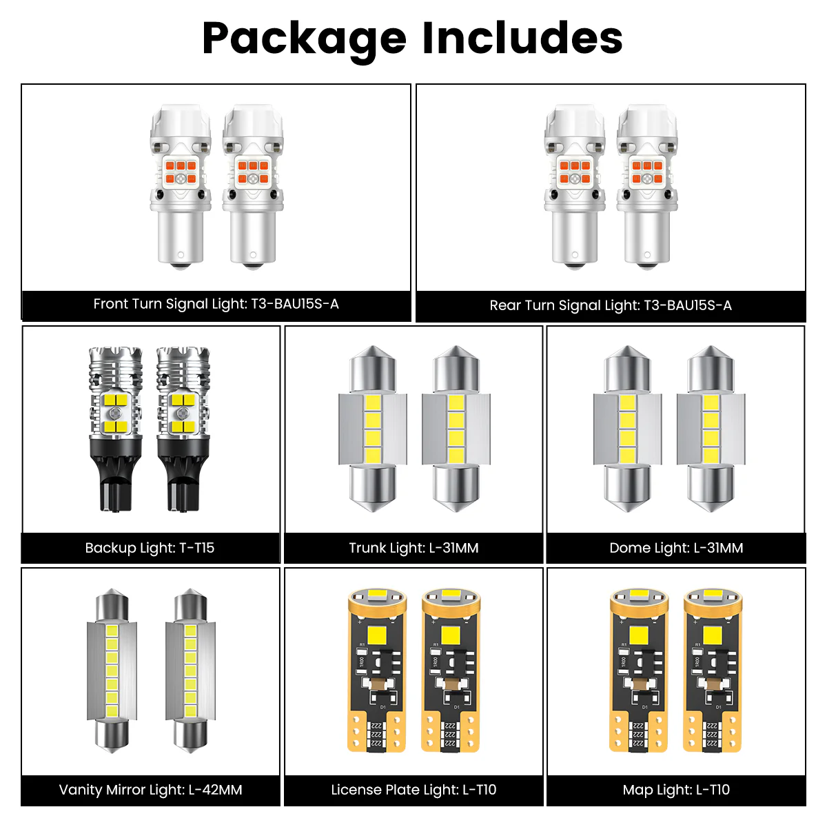 Fit for 2024-2025 Hyundai Kona LED Bulbs Upgrade | Tested and Verified - Image 2
