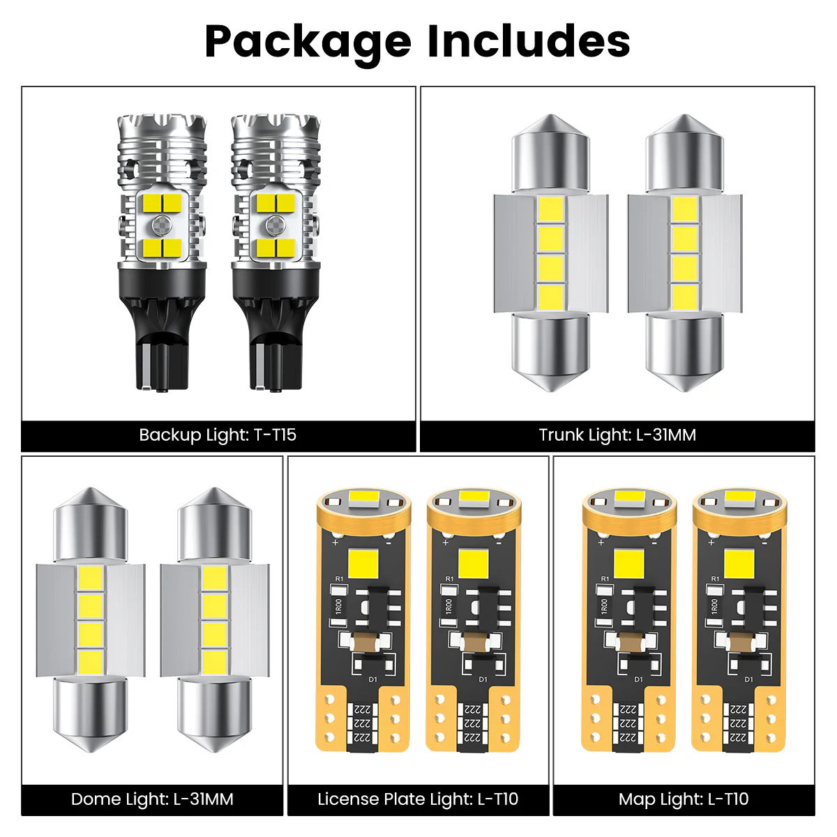 Fit for 2024-2025 Hyundai Kona LED Bulbs Upgrade | Tested and Verified - Image 5