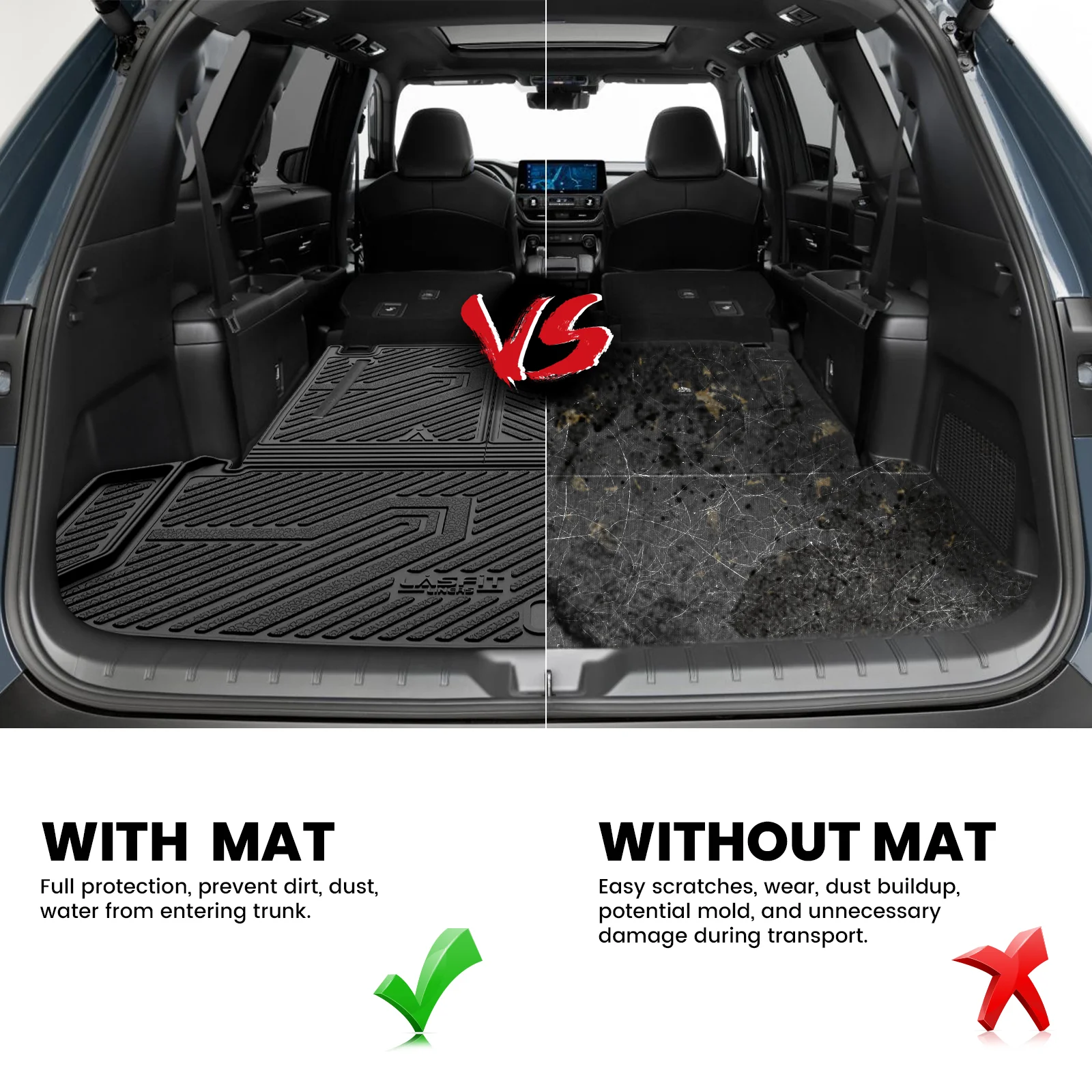 Fit for 2024-2026 Toyota Grand Highlander Floor Mats or Cargo Mat, Fit Gas & Hybrid, Not fit 2024 Toyota Grand Highlander XLE 7-seater - Image 35