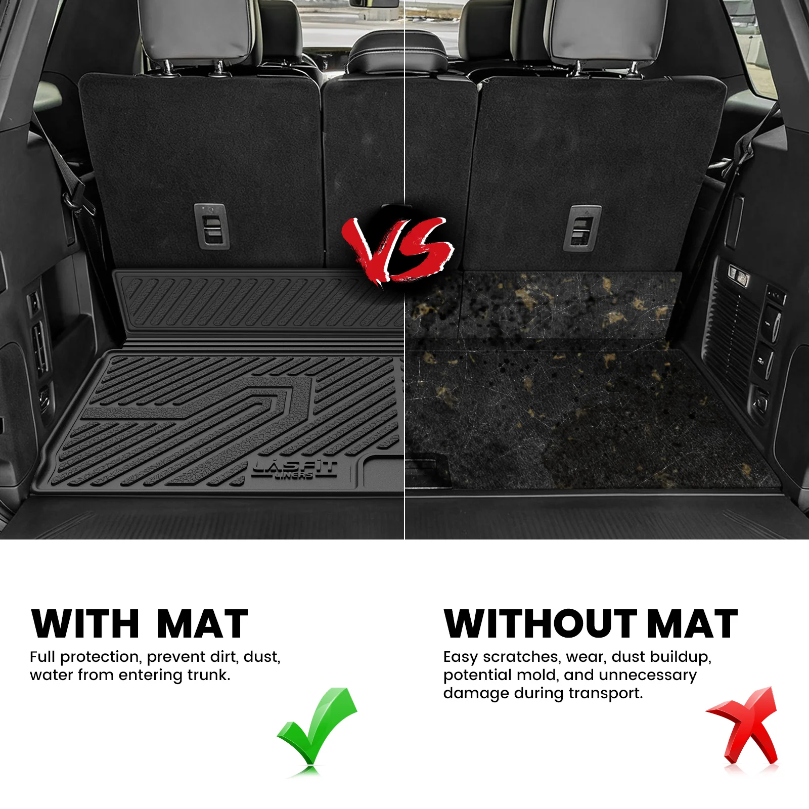 Fit for 2025-2026 Lincoln Navigator L / Navigator Standard Cargo & 3rd Row Seatback Mats - Image 13
