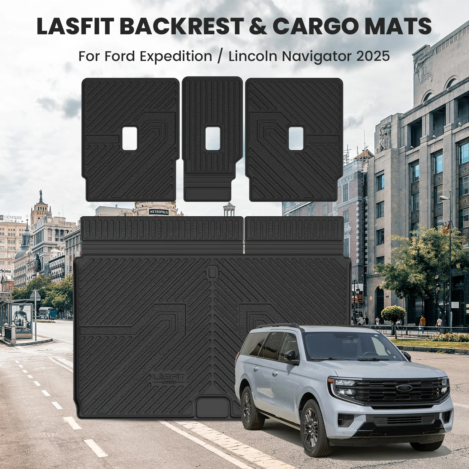 Fit for 2025-2026 Lincoln Navigator L / Navigator Standard Cargo & 3rd Row Seatback Mats - Image 5