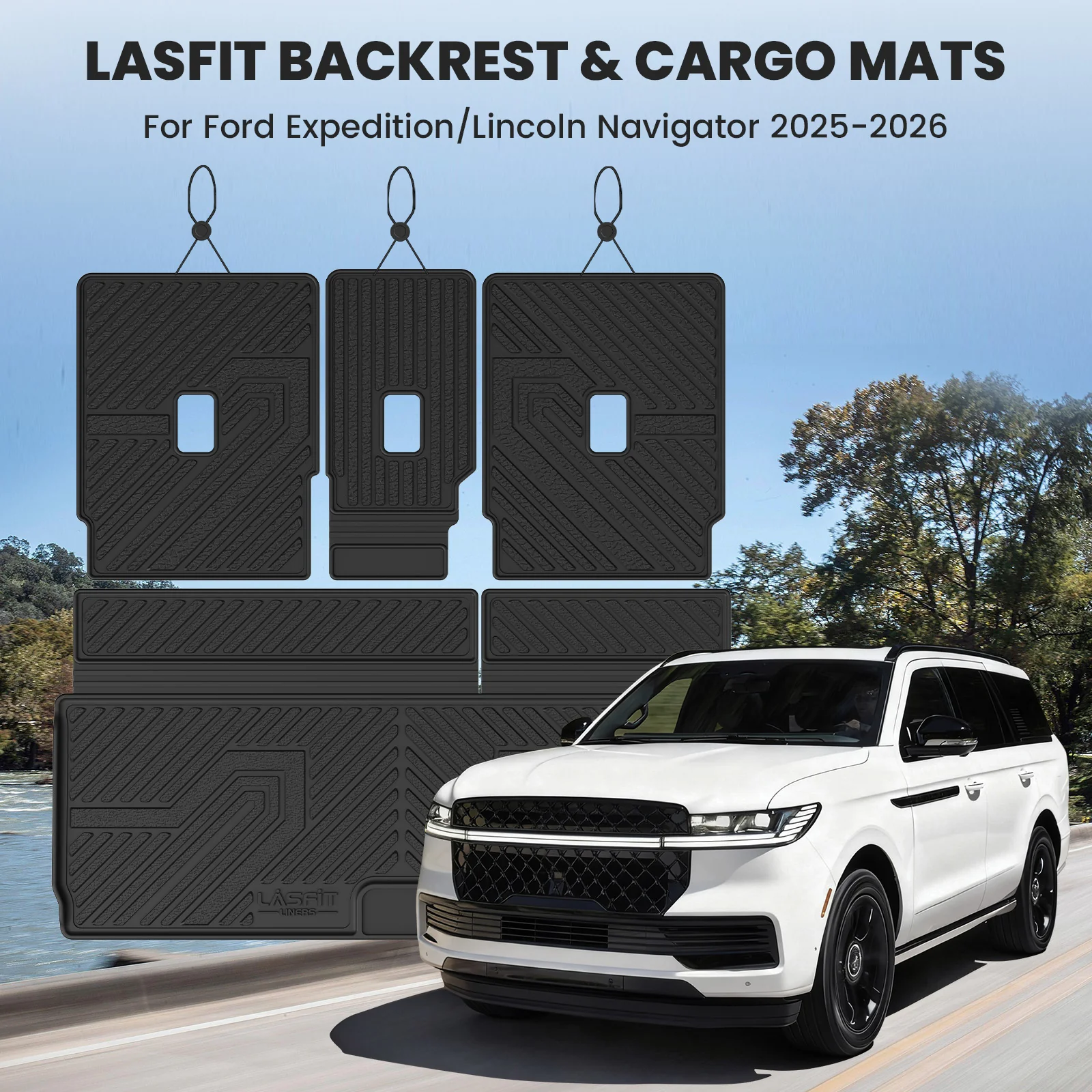 Fit for 2025-2026 Ford Expedition / Expedition Max Floor Mats or Seatback & Cargo Mats - Image 40
