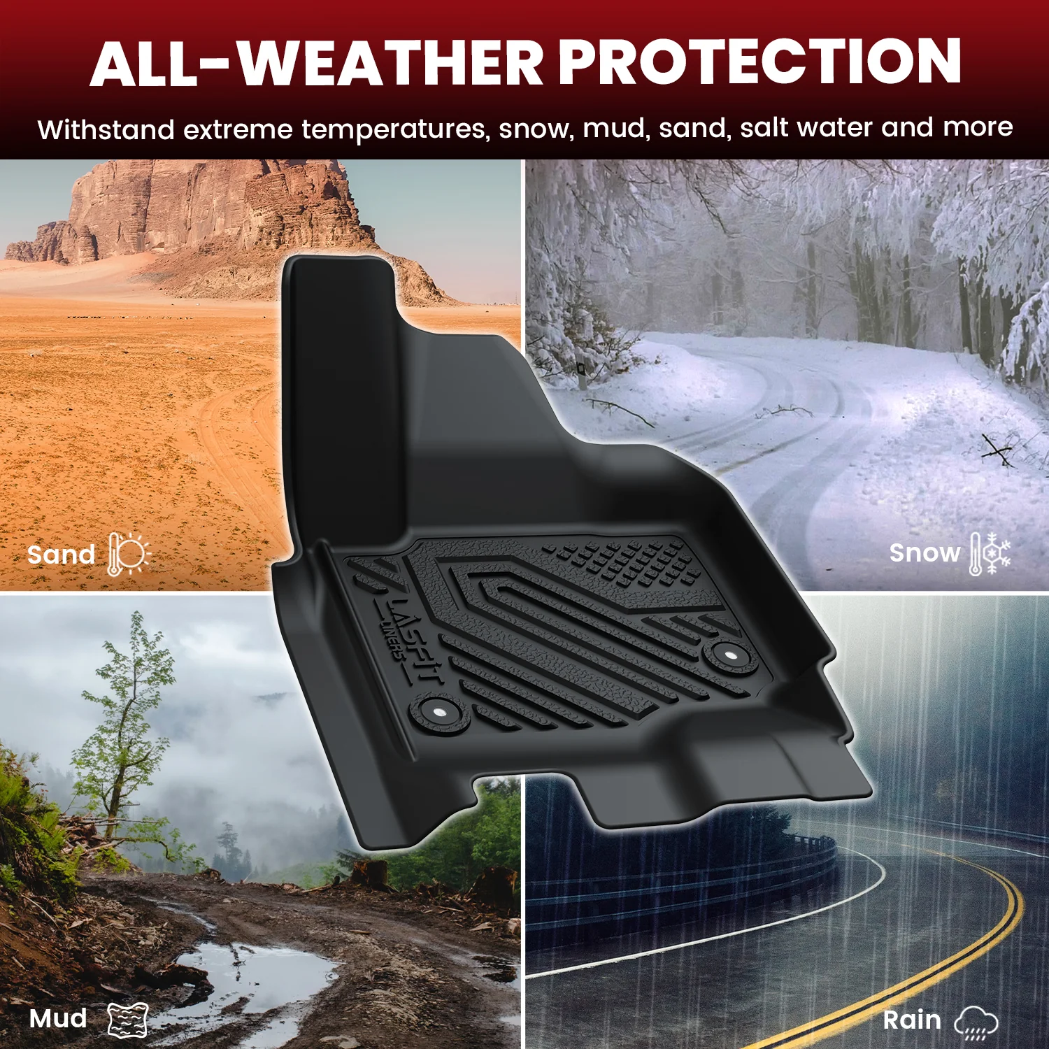 Fit for 2025-2026 Ford Expedition / Expedition Max Floor Mats or Seatback & Cargo Mats - Image 47