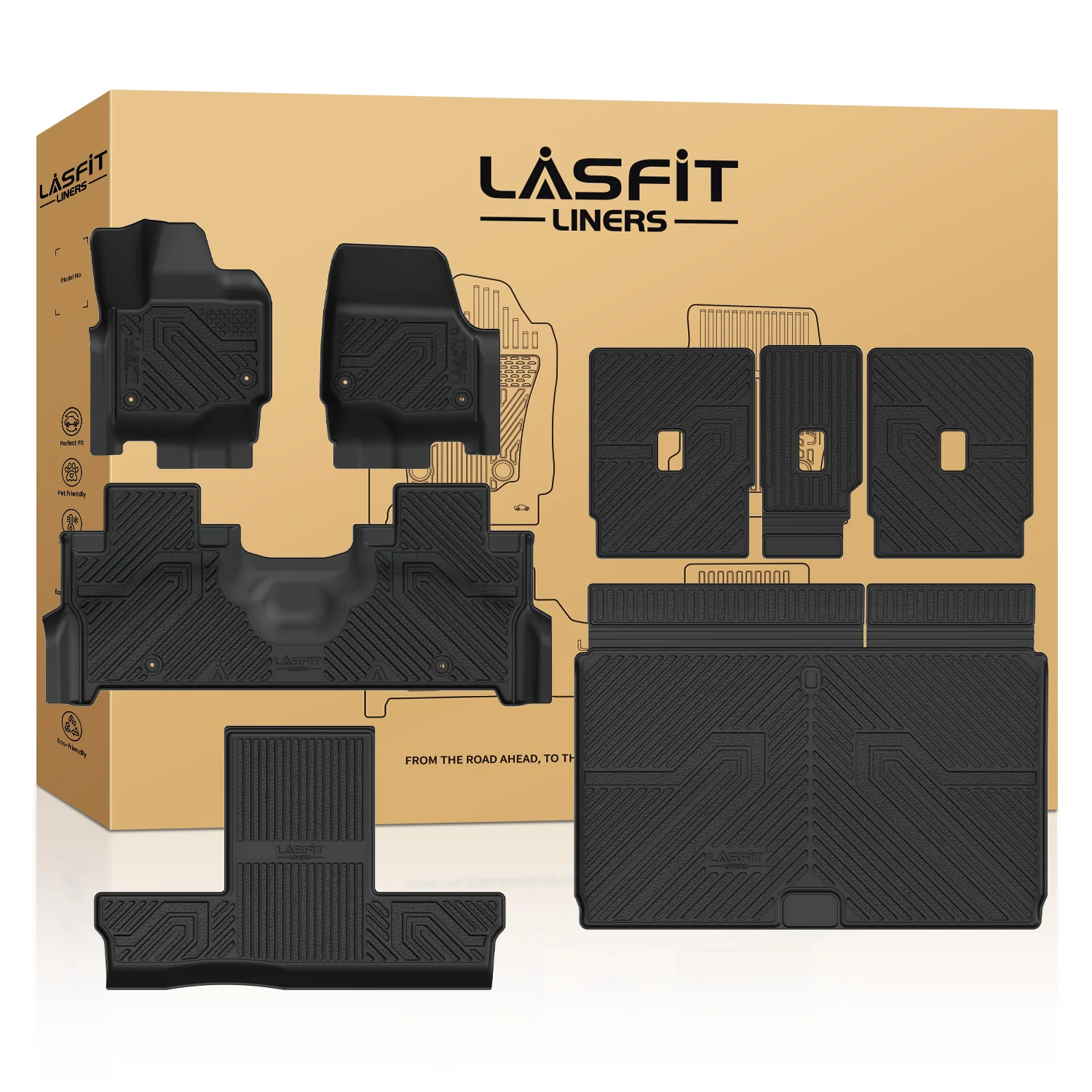 Fit for 2025-2026 Ford Expedition / Expedition Max Floor Mats or Seatback & Cargo Mats - Image 8