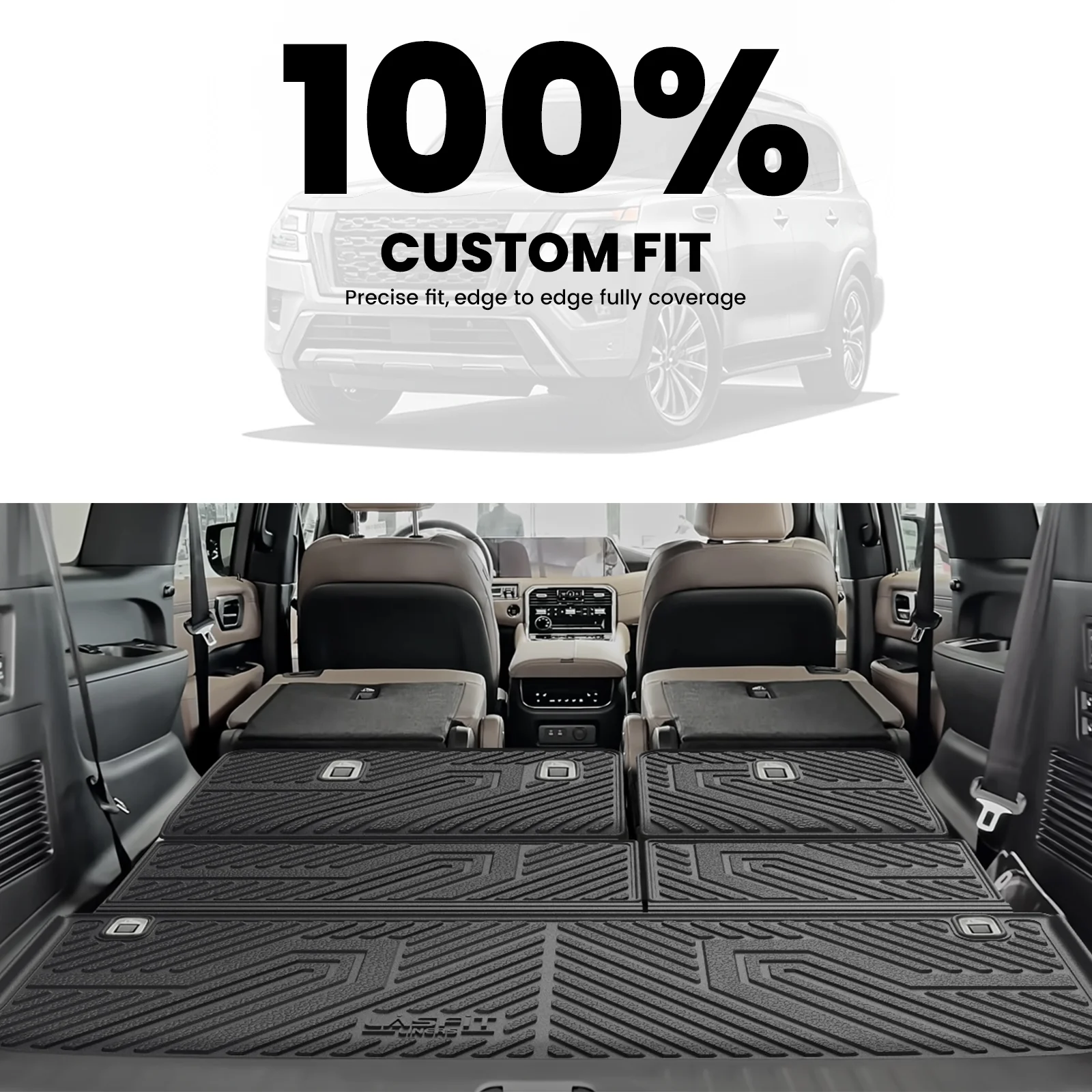 Fit for 2025-2026 Nissan Armada TPE Floor Mats or Cargo Mat & Seatback Mats, Not Compatible with Models Equipped with Cargo Shelf - Image 21