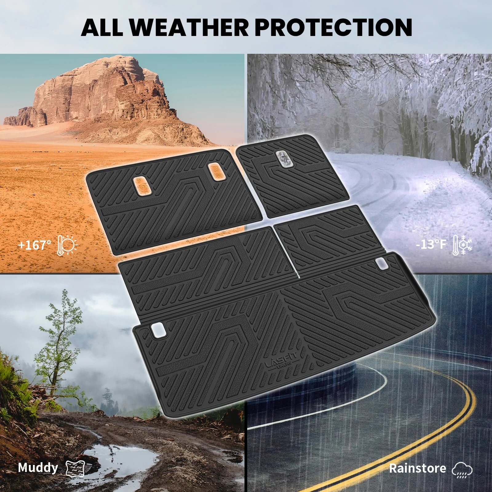 Fit for 2025-2026 Nissan Armada TPE Floor Mats or Cargo Mat & Seatback Mats, Not Compatible with Models Equipped with Cargo Shelf - Image 22