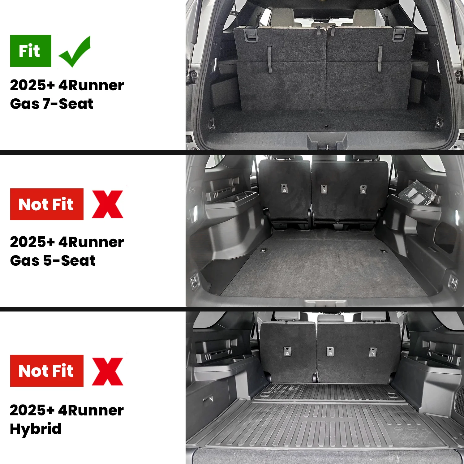 Fit for 2025-2026 Toyota 4Runner Floor Mats or Seatback Mat or Cargo Mat - Image 14