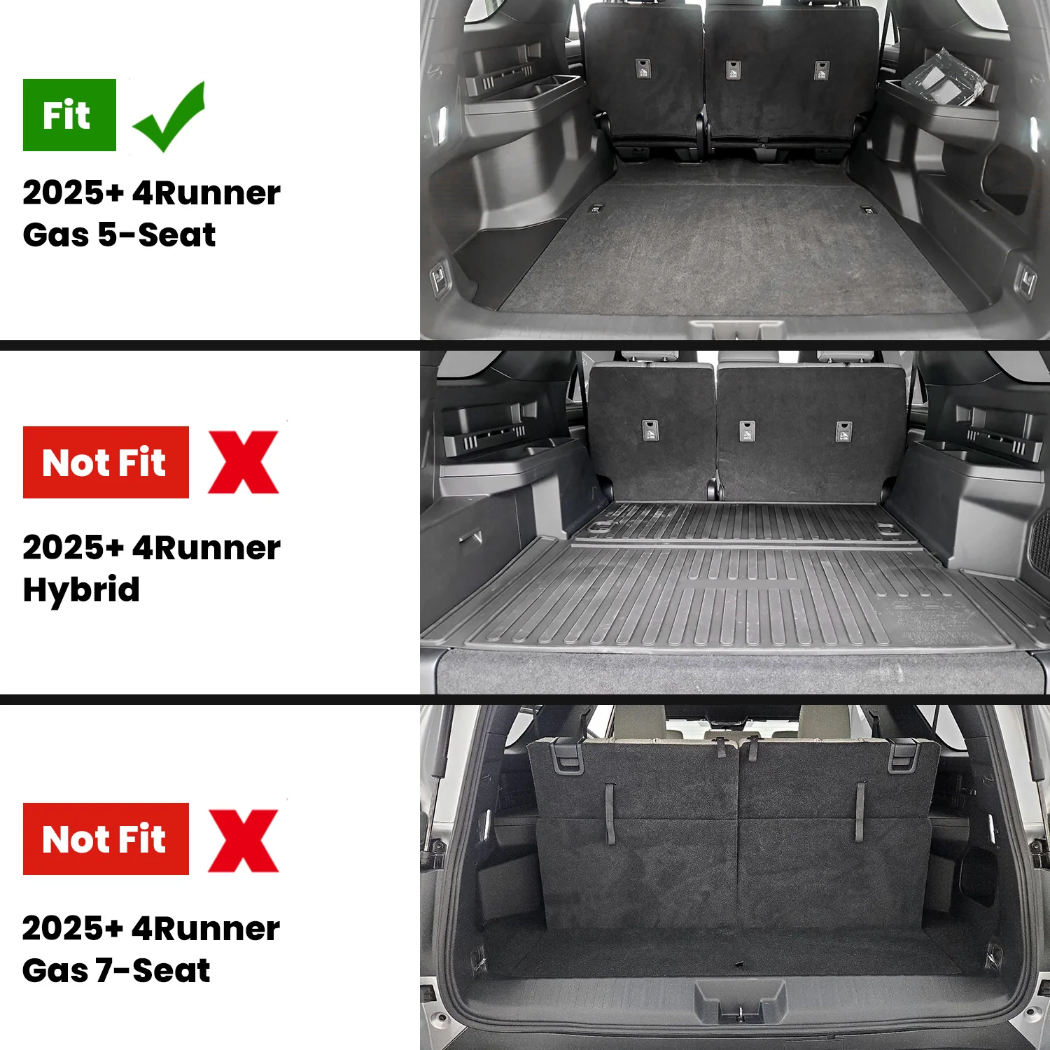 Fit for 2025-2026 Toyota 4Runner Floor Mats or Seatback Mat or Cargo Mat - Image 34