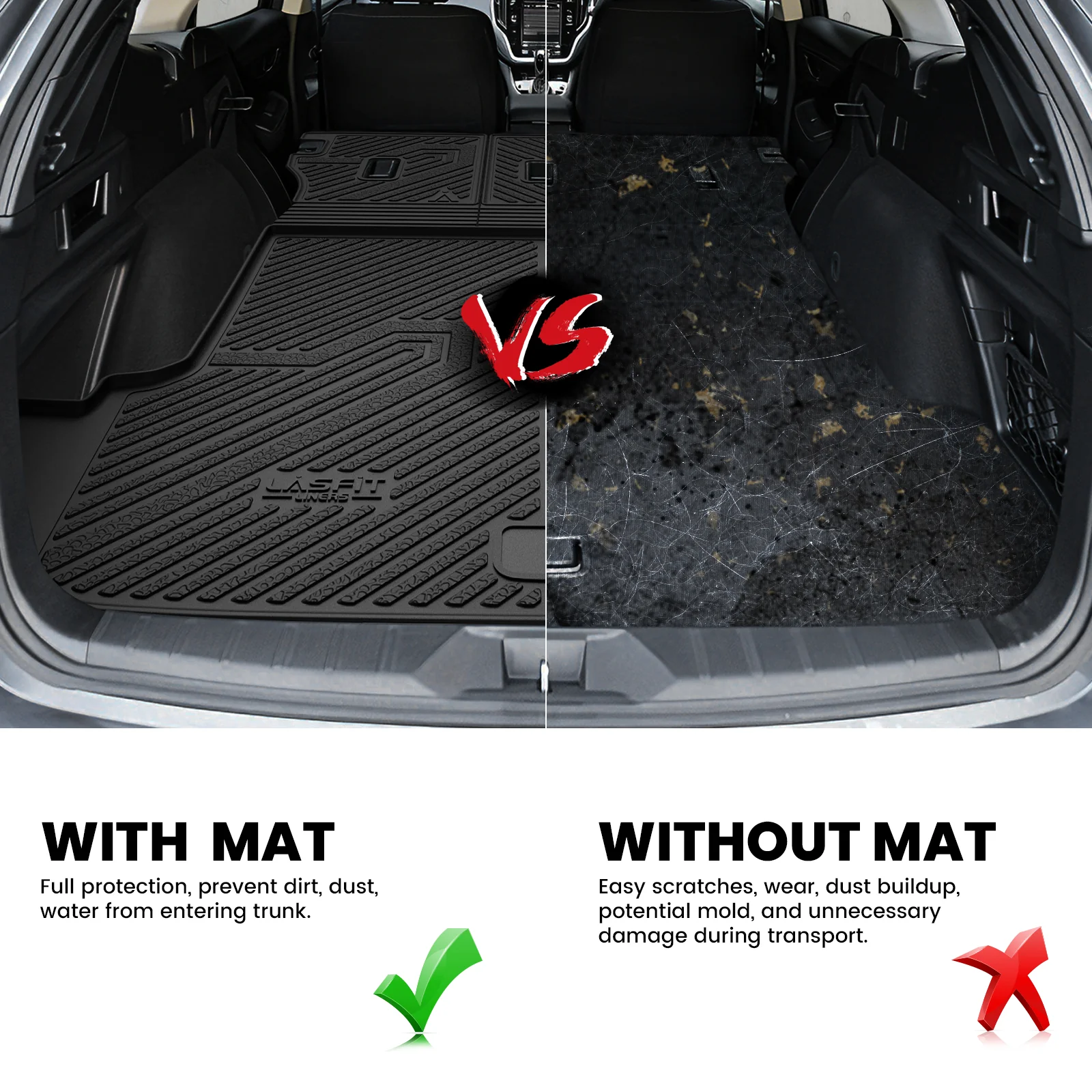 Fit for 2026 Subaru Outback Floor Mats or Seatback & Cargo Mats, Cargo Mat Fits Models Without Subwoofer Only - Image 22