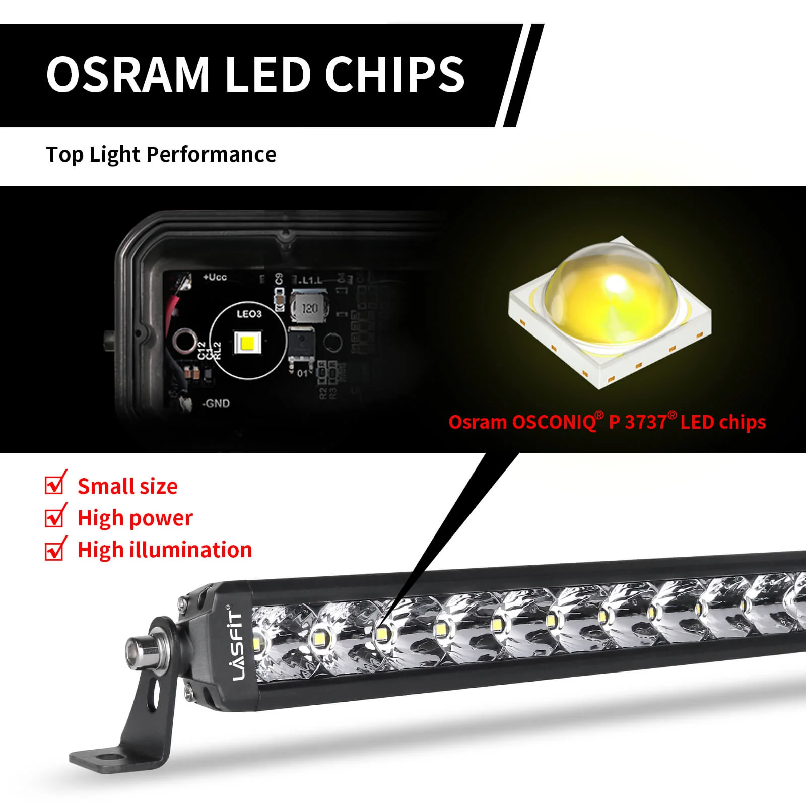 32 Inch Off-Road LED Light Bars Bumper Grille Combo Flood Spot Single Row - LASFIT - Image 11