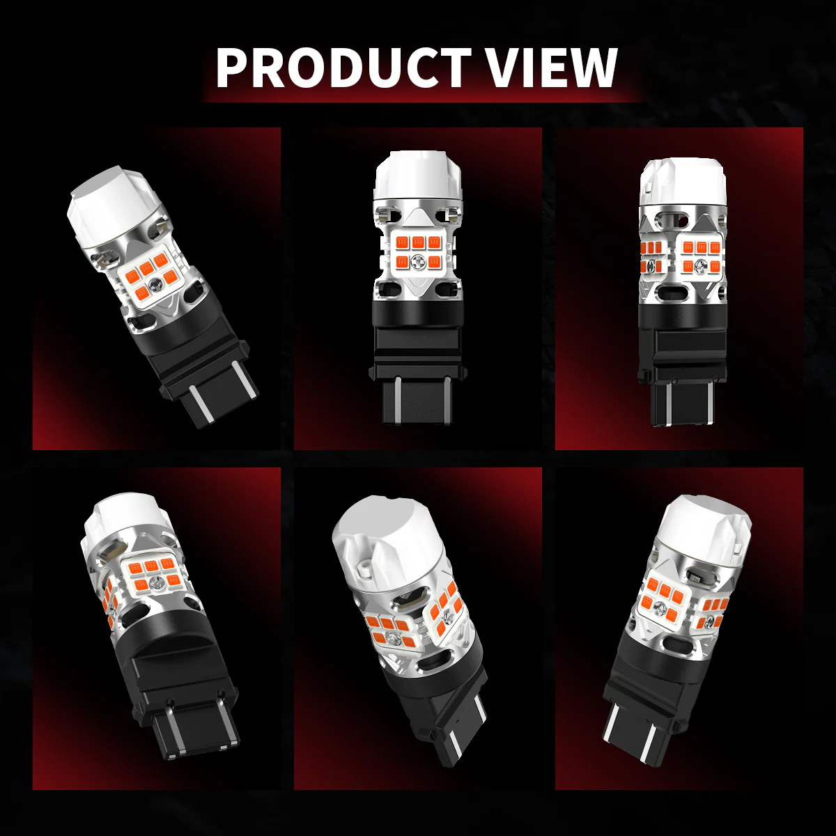 3157 4157 LED Turn Signal Bulbs CanBus-Ready Amber | T3 Series - Image 15