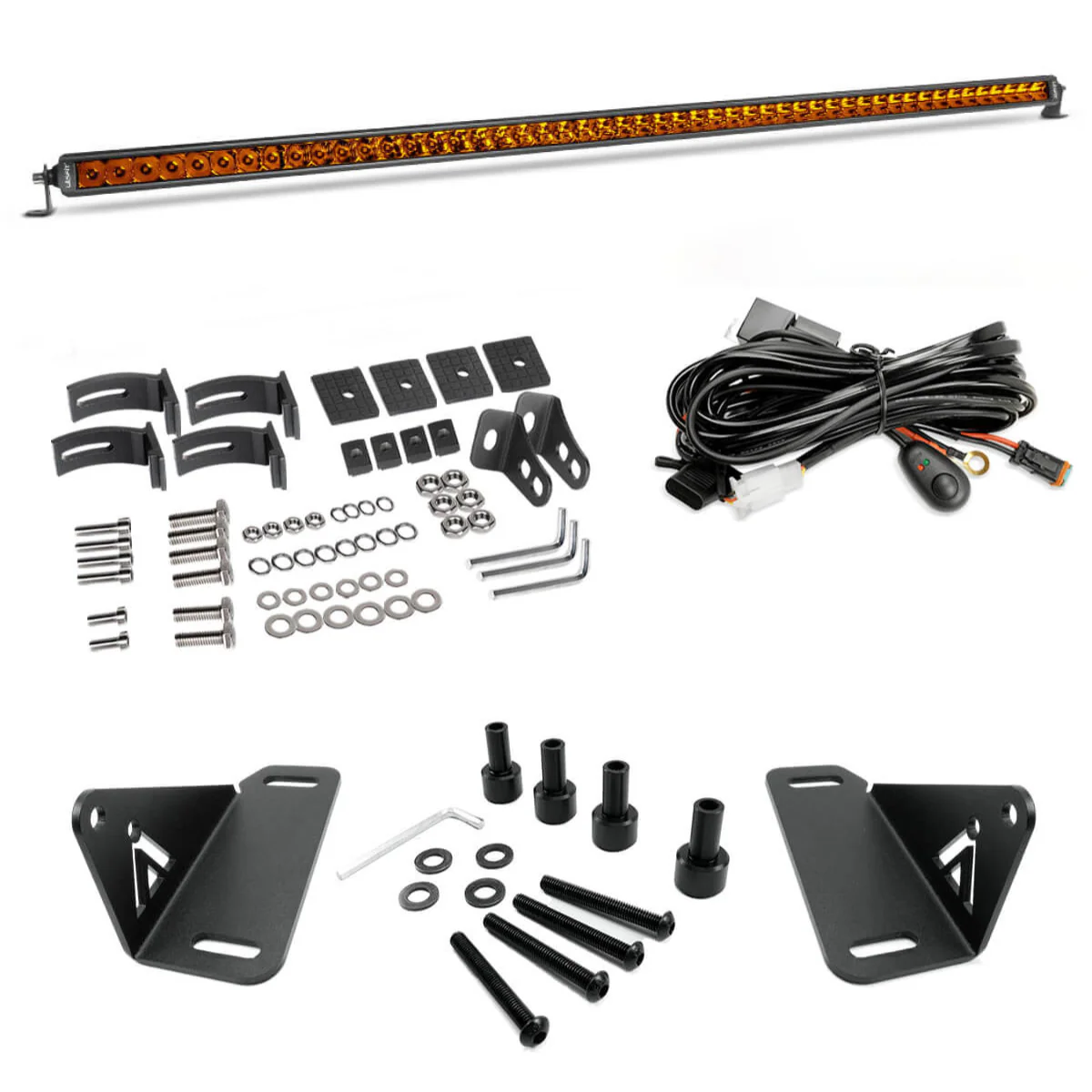 52" Light Bar Hood Mount Kit For 2018-2024 Jeep Wrangler JL Gladiator JT | LASFIT - Image 23