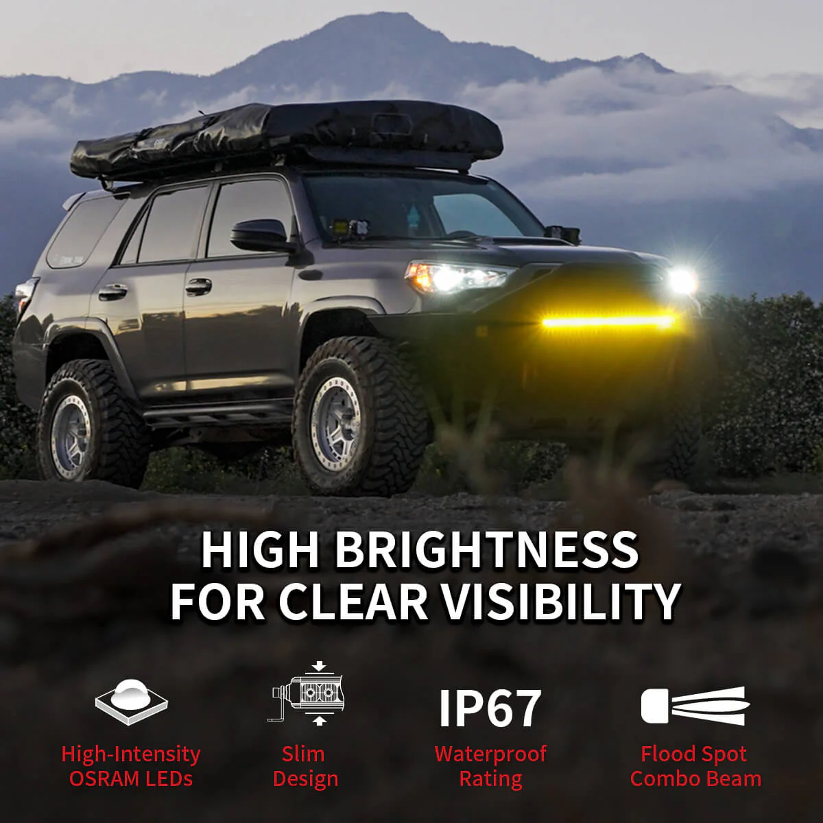 52" Light Bar Hood Mount Kit For 2018-2024 Jeep Wrangler JL Gladiator JT | LASFIT - Image 27