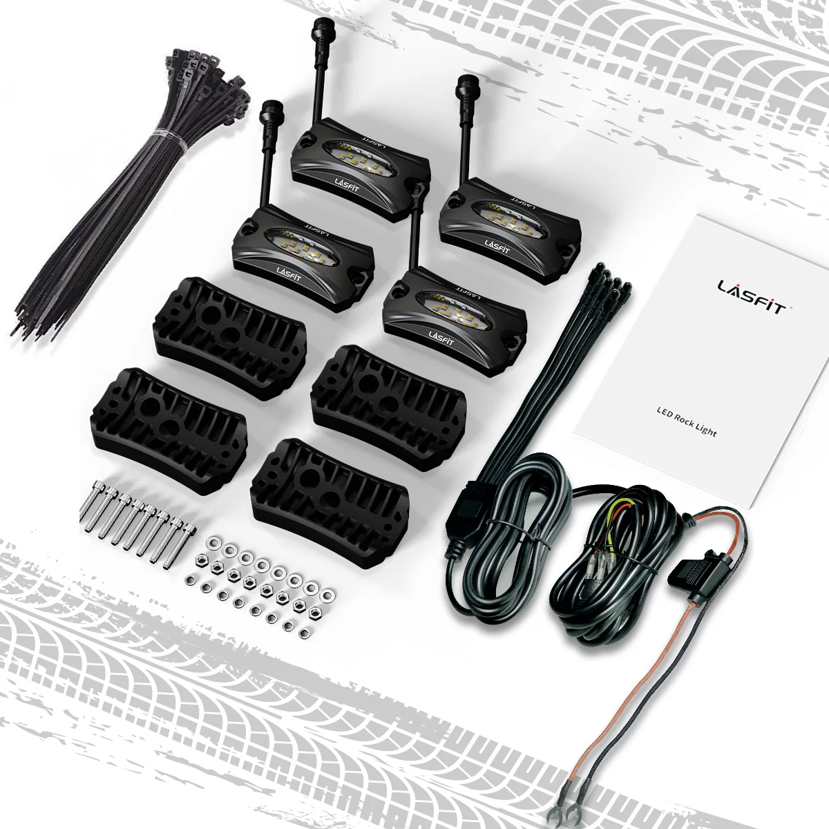 52" Light Bar Hood Mount Kit For 2018-2024 Jeep Wrangler JL Gladiator JT | LASFIT - Image 40