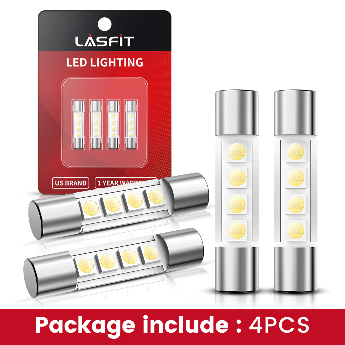 6614F 6614 LED Vanity Mirror Sun Visor Light Bulb, 4 Bulbs - Image 12